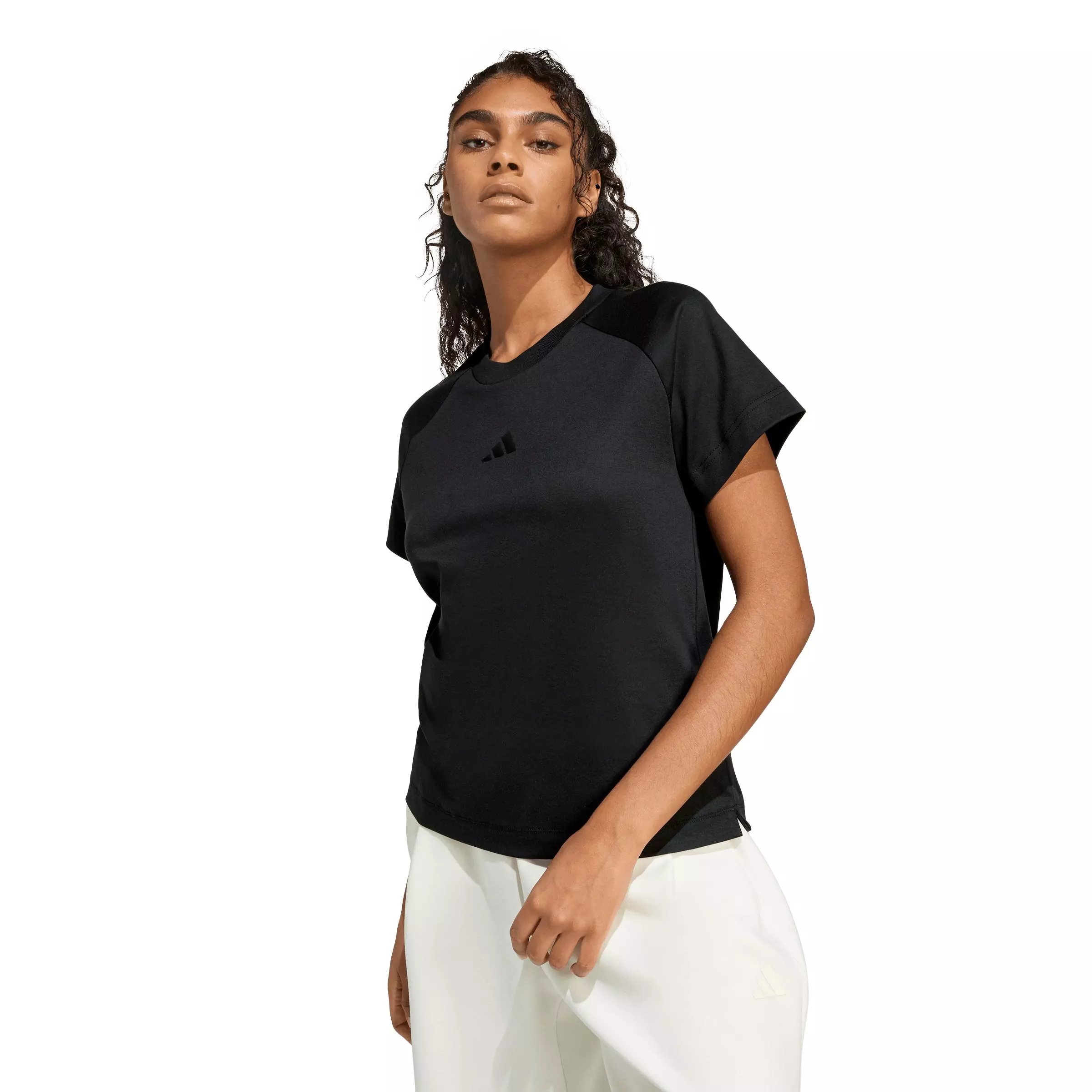 adidas Women's Soft Lux T-Shirt - Black - BLACK