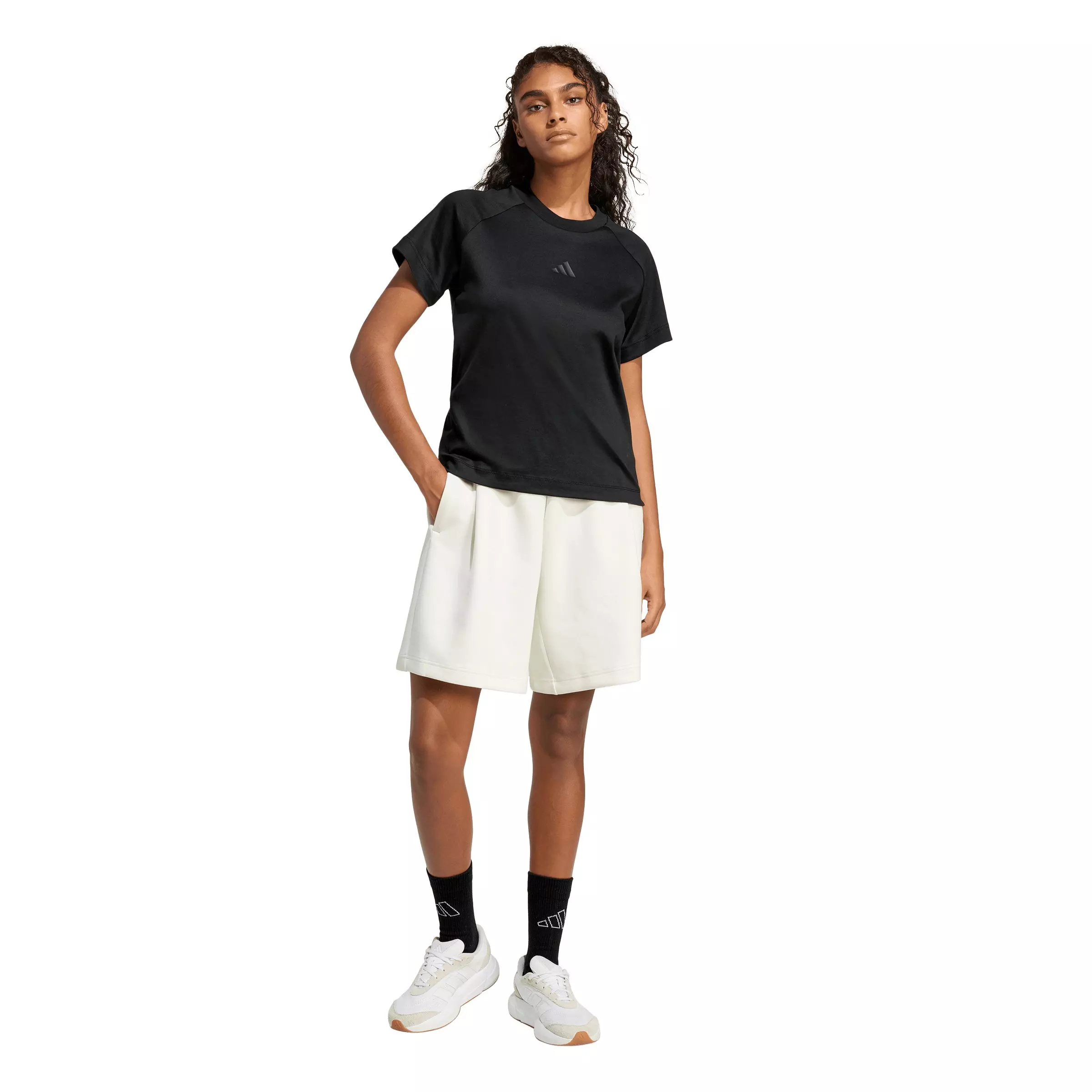adidas Women's Soft Lux T-Shirt - Black - BLACK
