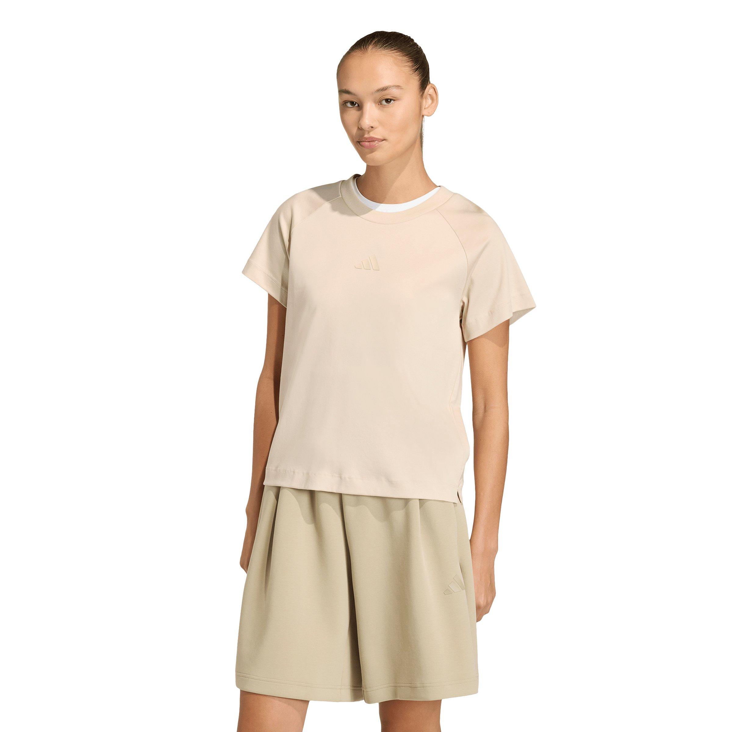 adidas Women's Soft Lux T-Shirt - Beige - BEIGE Thumbnail View 1