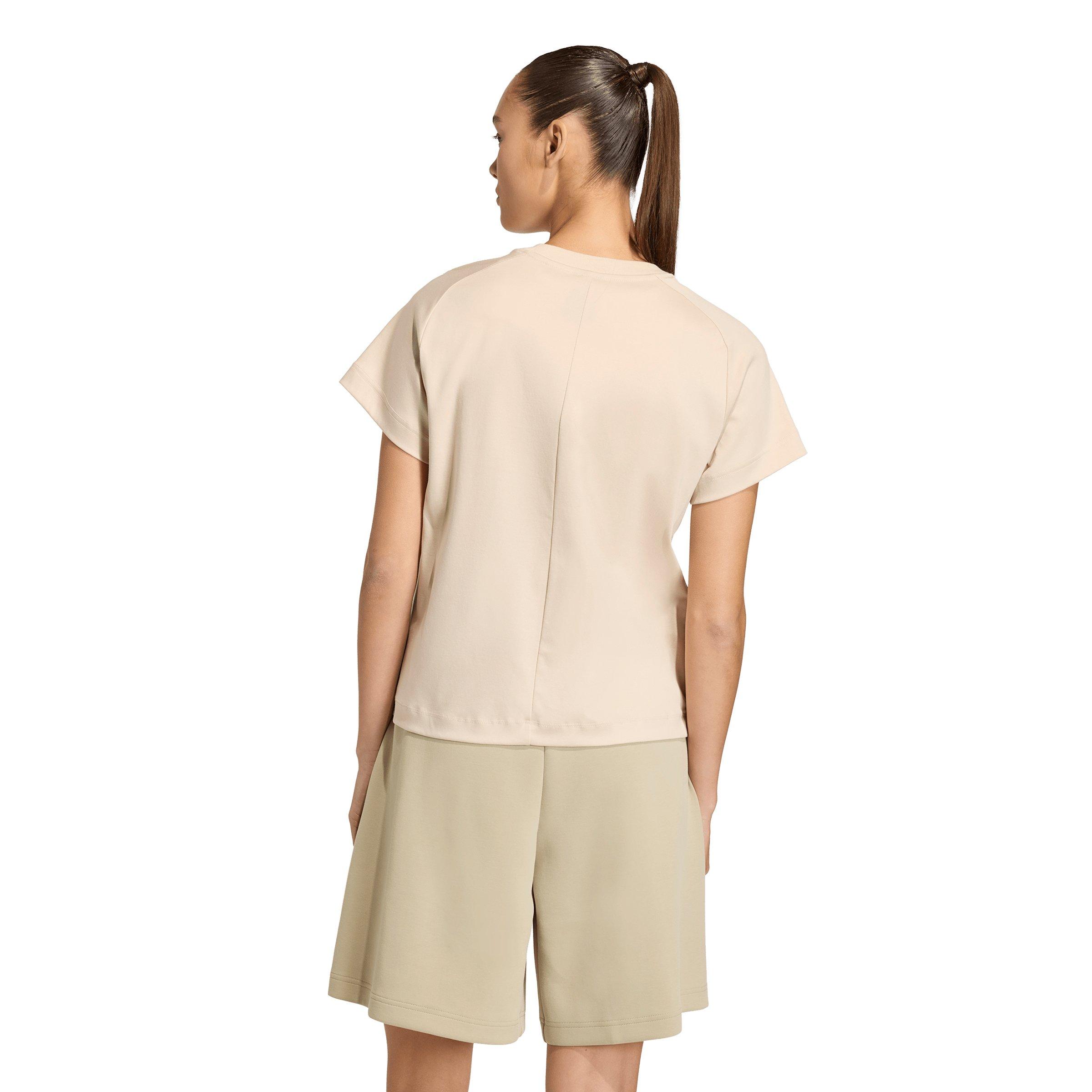 adidas Women's Soft Lux T-Shirt - Beige - BEIGE Thumbnail View 2