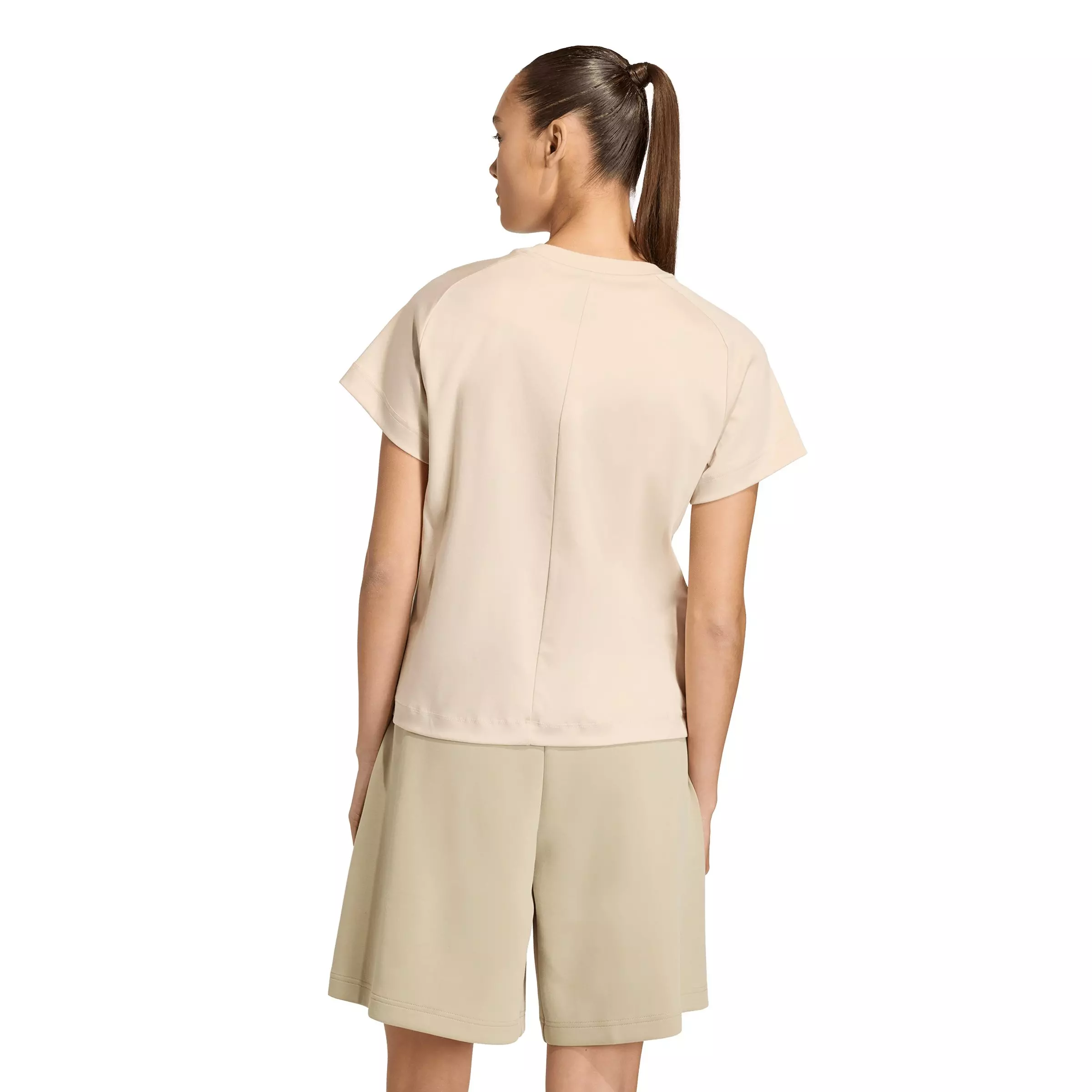 adidas Women's Soft Lux T-Shirt - Beige - BEIGE