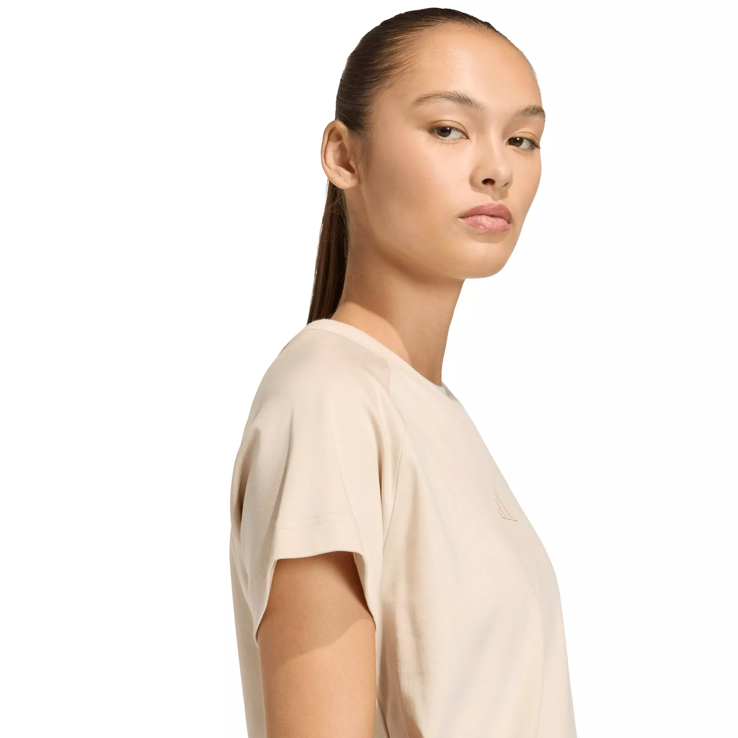 adidas Women's Soft Lux T-Shirt - Beige - BEIGE