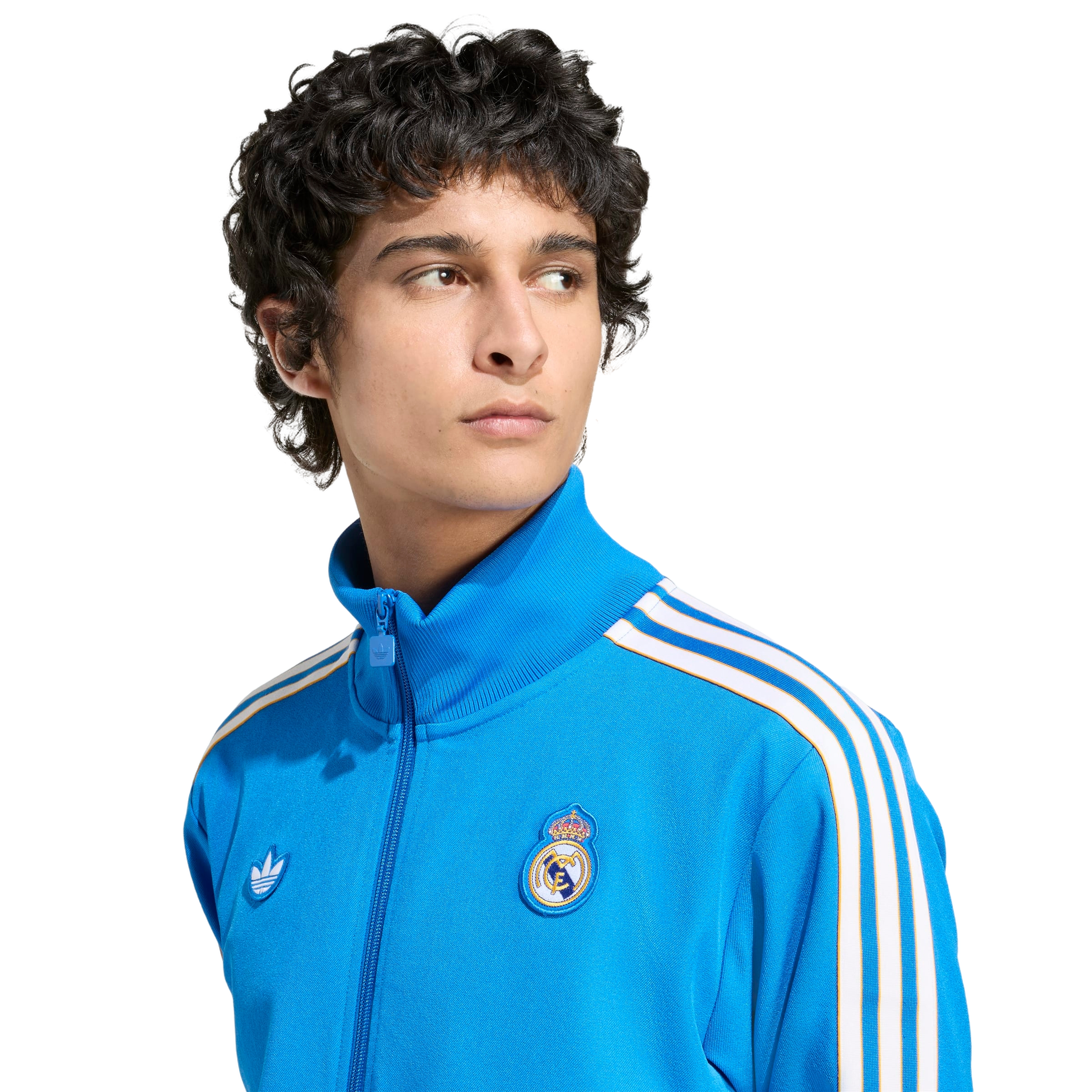 adidas Originals Men's Real Madrid Terrace Icons Track Top -Blue - BLUE Thumbnail View 3
