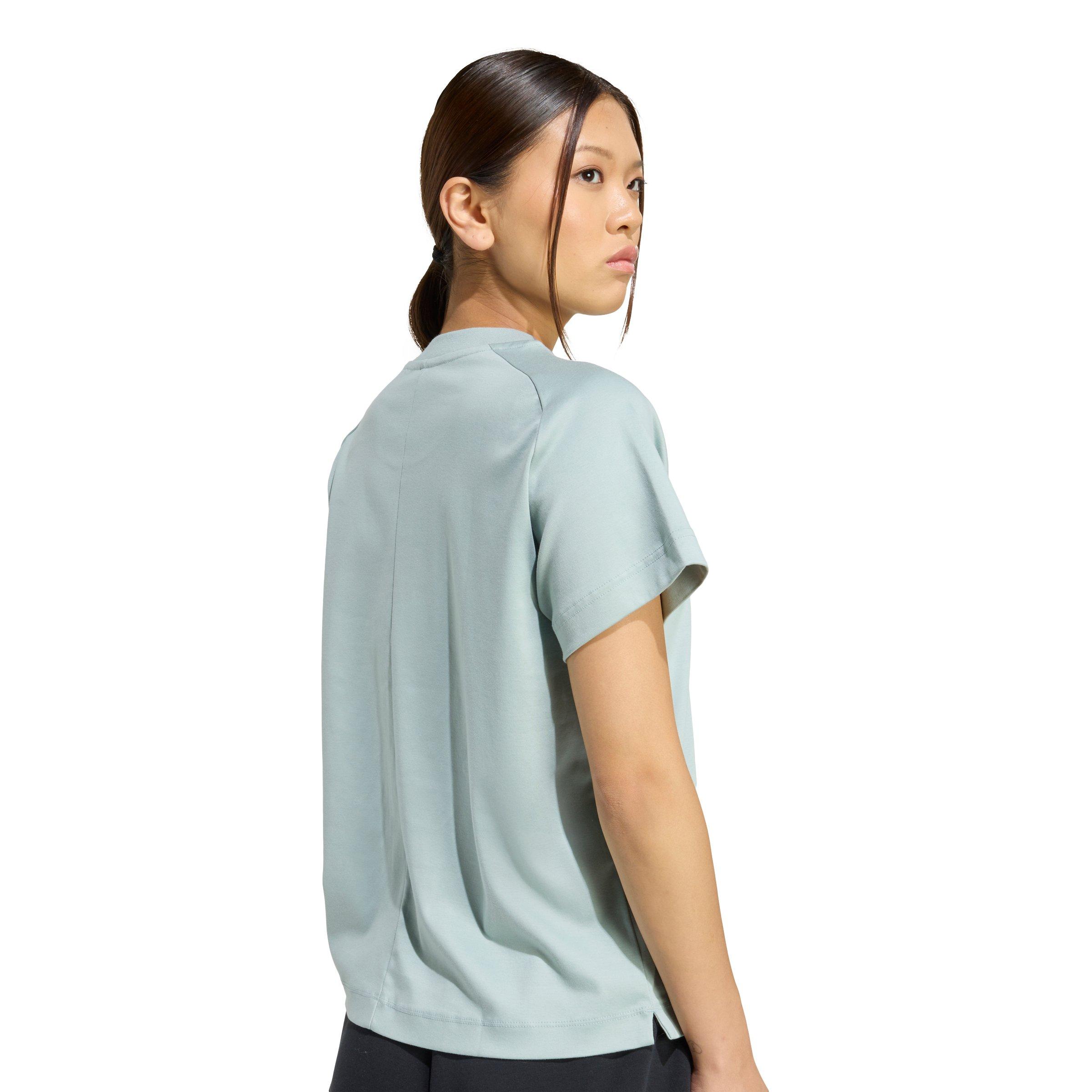 adidas Women's Soft Lux T-Shirt - Sage Green - SAGE GREEN Thumbnail View 4