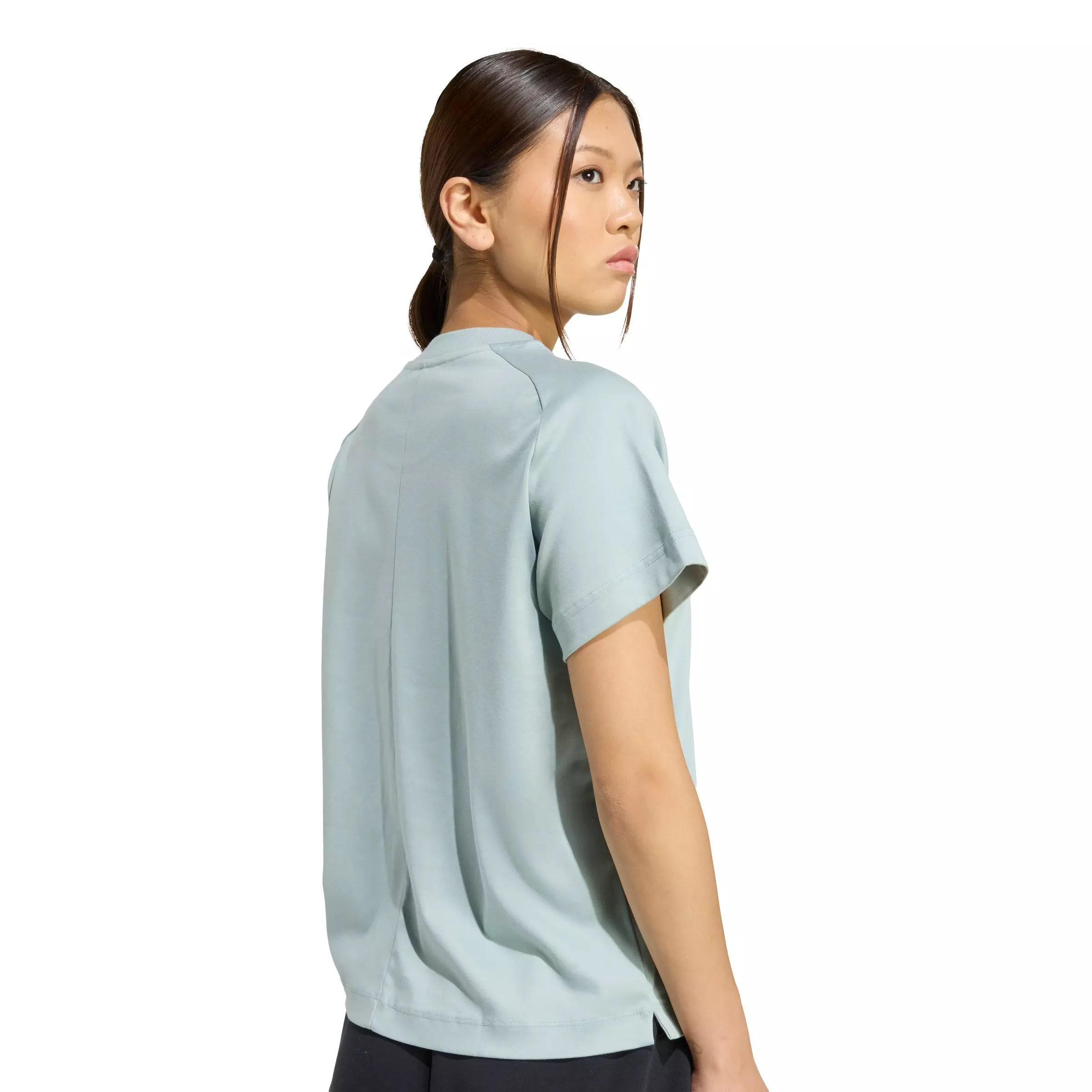 adidas Women's Soft Lux T-Shirt - Sage Green - SAGE GREEN