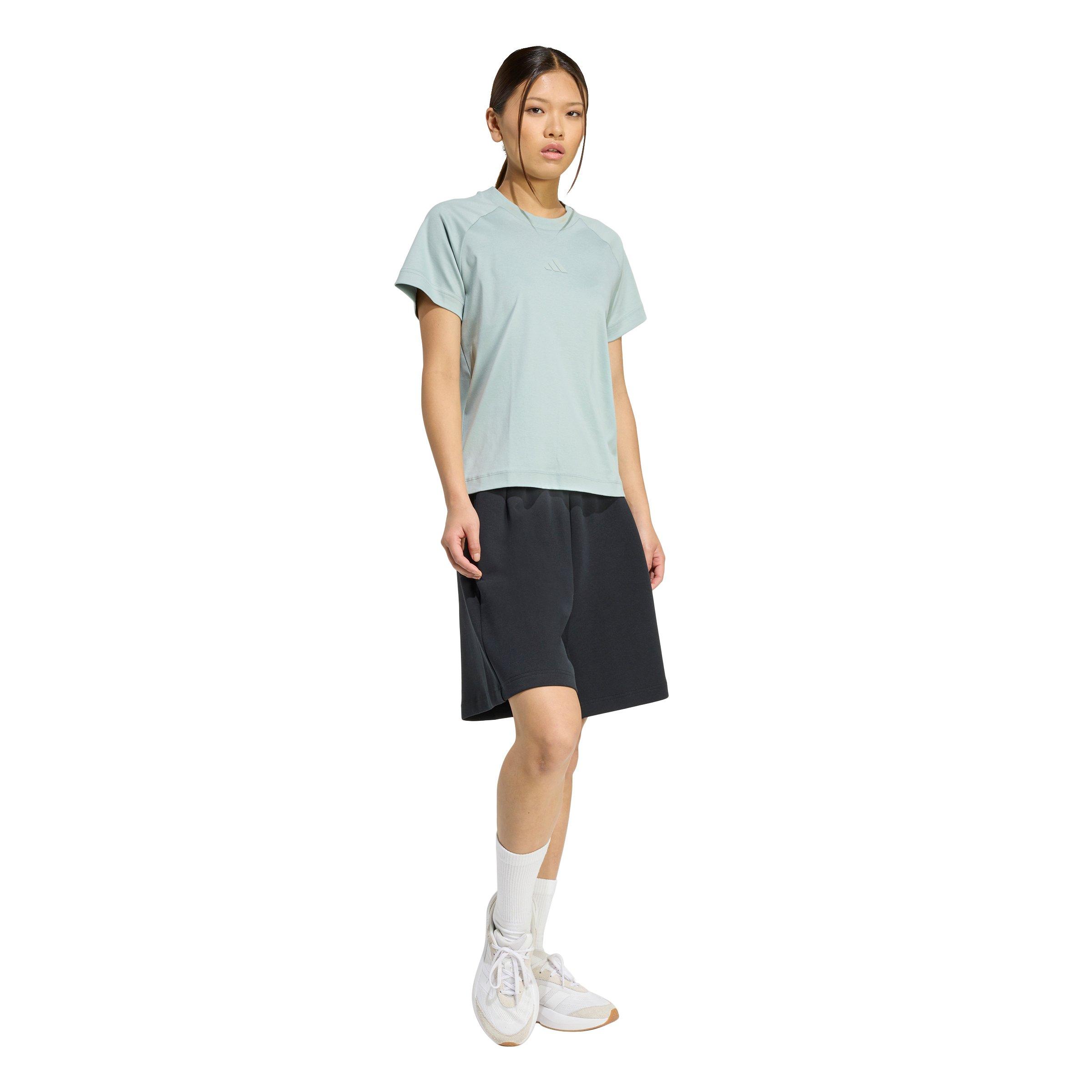 adidas Women's Soft Lux T-Shirt - Sage Green - SAGE GREEN Thumbnail View 5