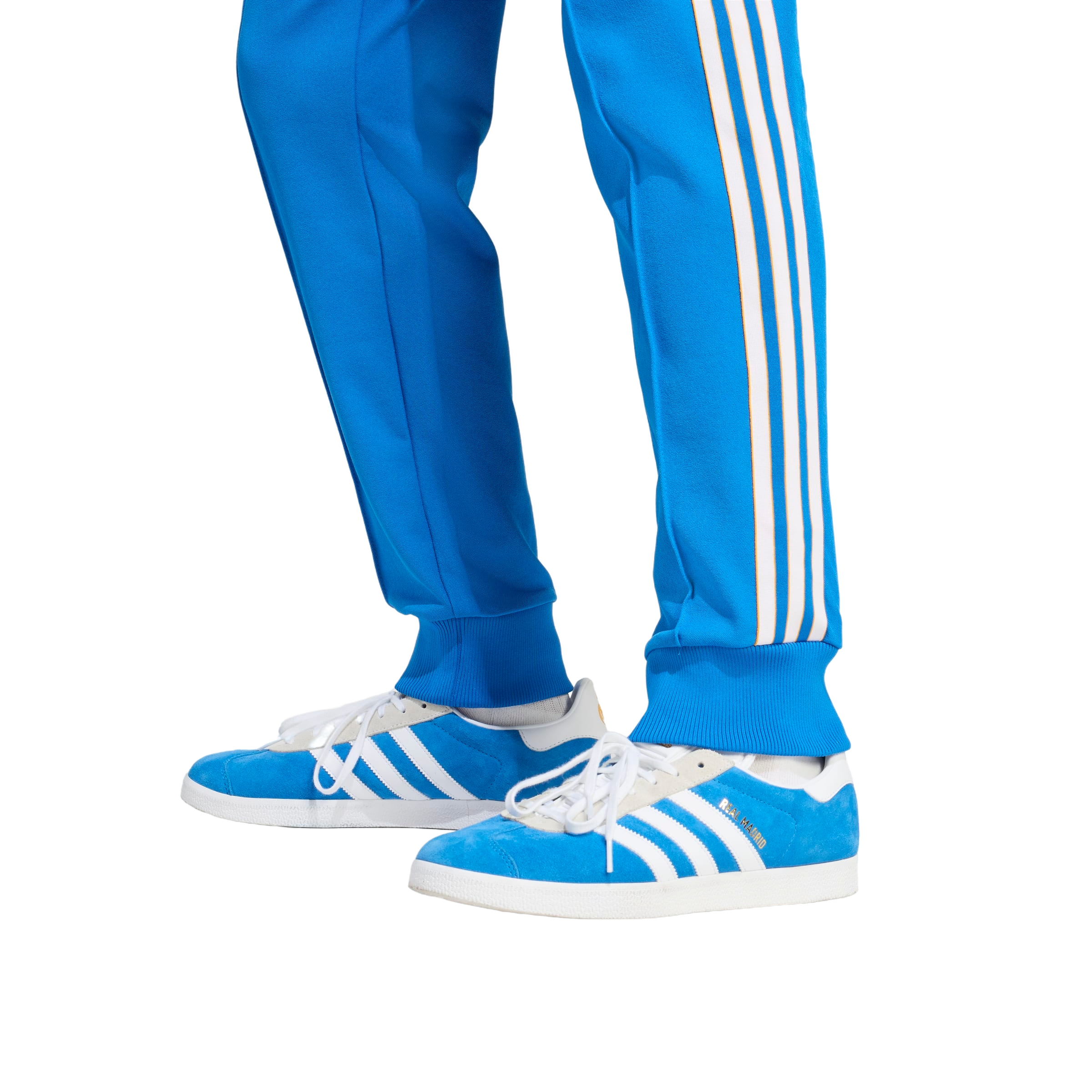 adidas Originals Men's Real Madrid Terrace Icons Track Pants - Blue - BLUE Thumbnail View 4