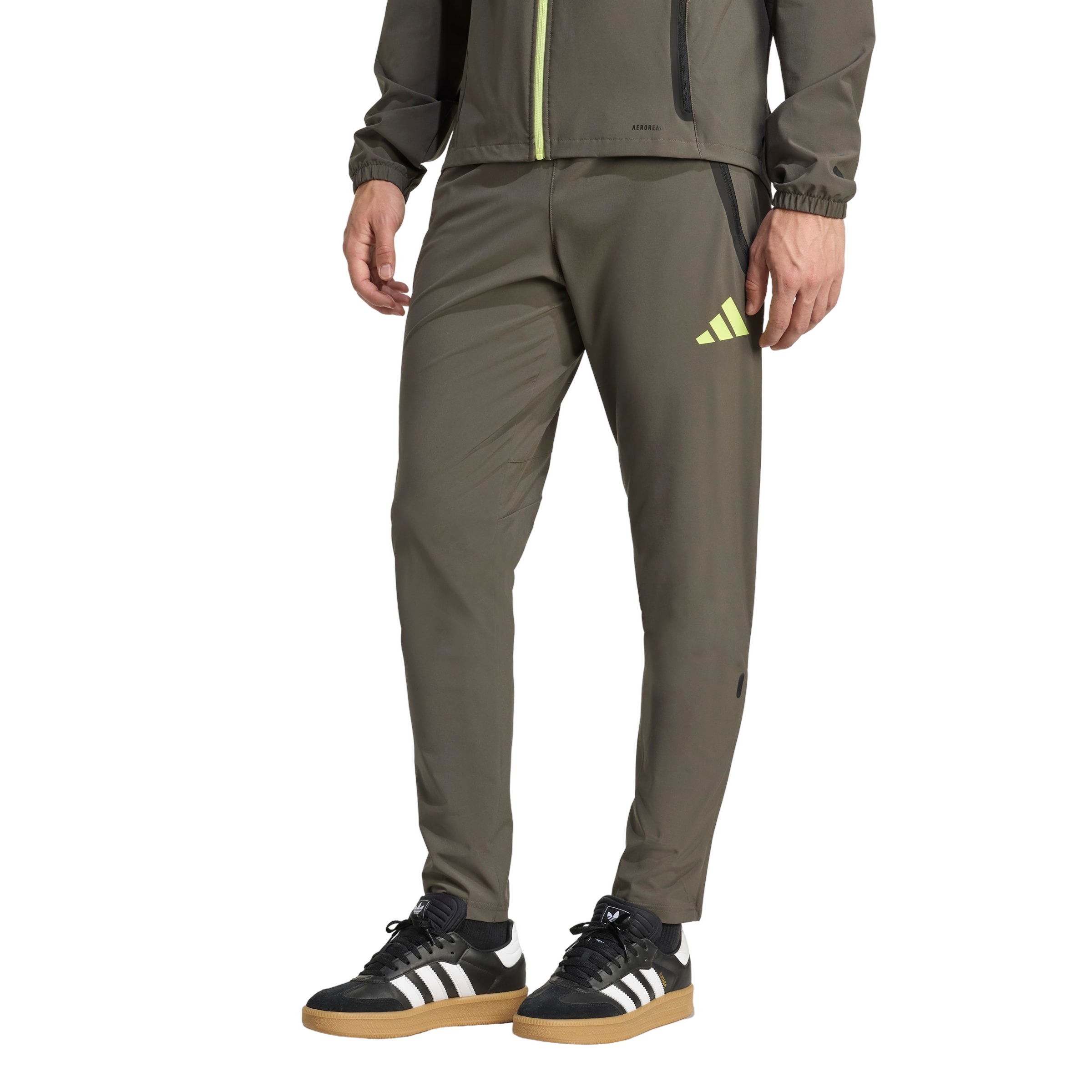 adidas Men's Real Madrid Tiro 25 Competition Vis Tech Travel Pants -Grey - GREY Thumbnail View 1
