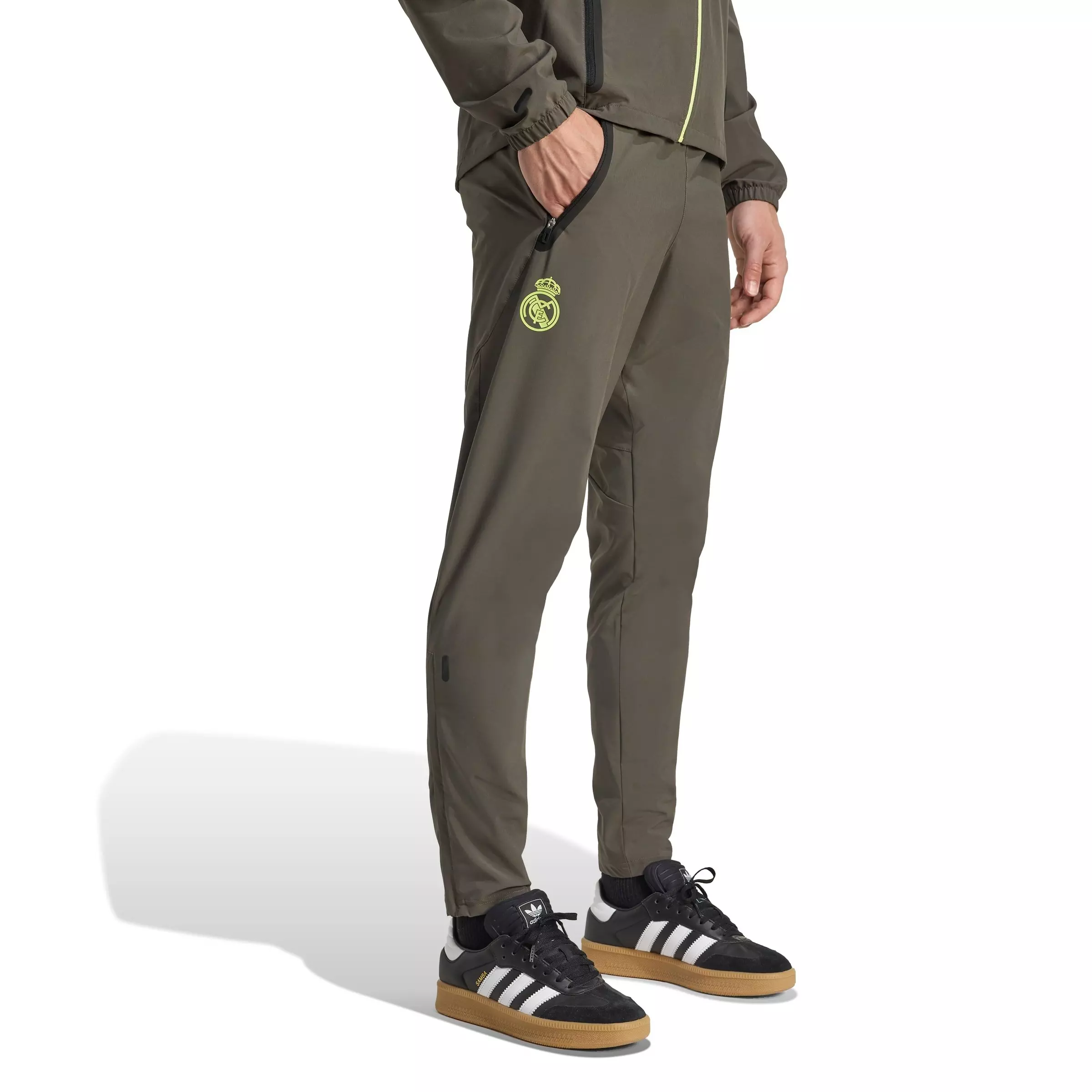 adidas Men's Real Madrid Tiro 25 Competition Vis Tech Travel Pants -Grey - GREY