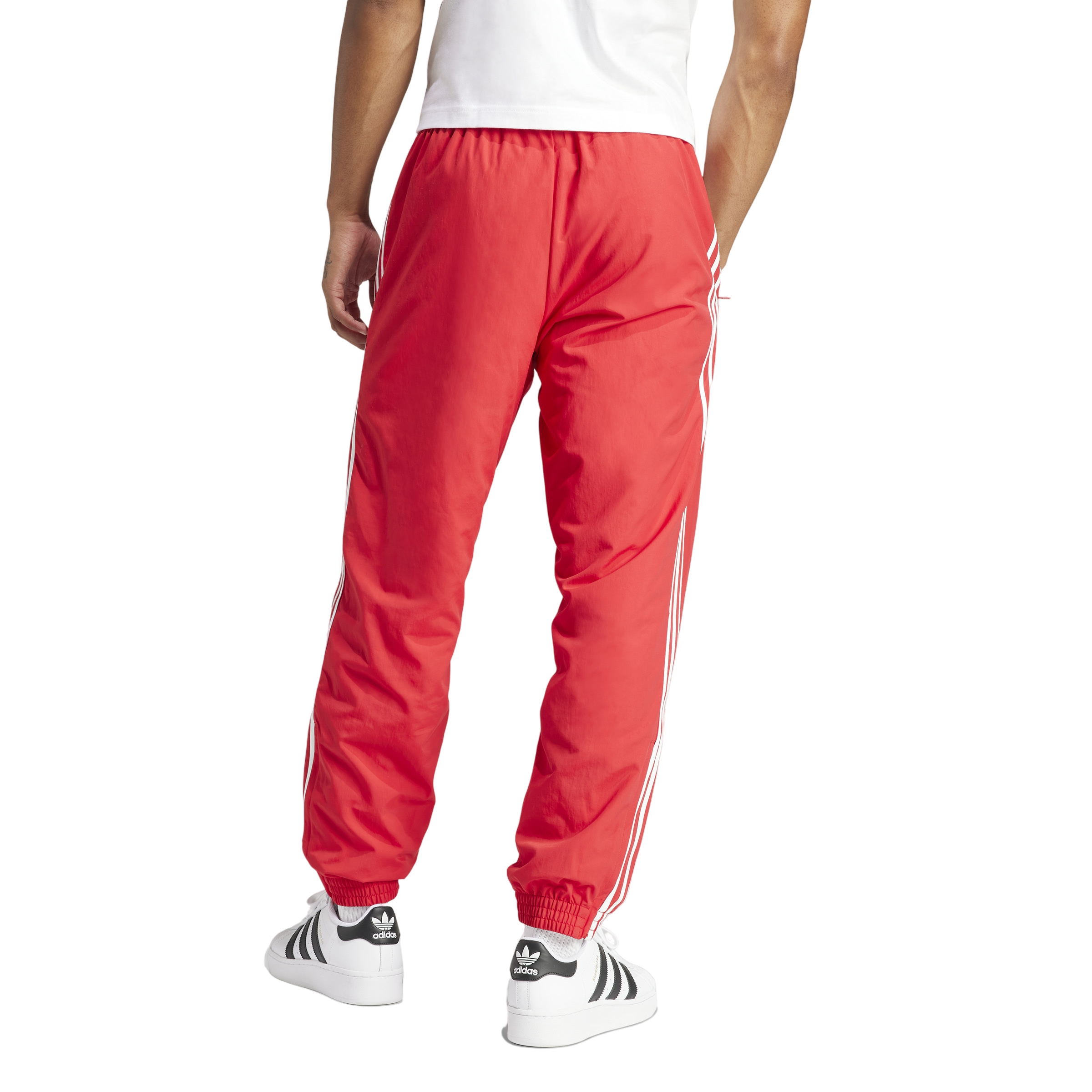 adidas Originals Men's Adicolor Woven Firebird Track Tracksuit Bottoms -Red - RED Thumbnail View 2