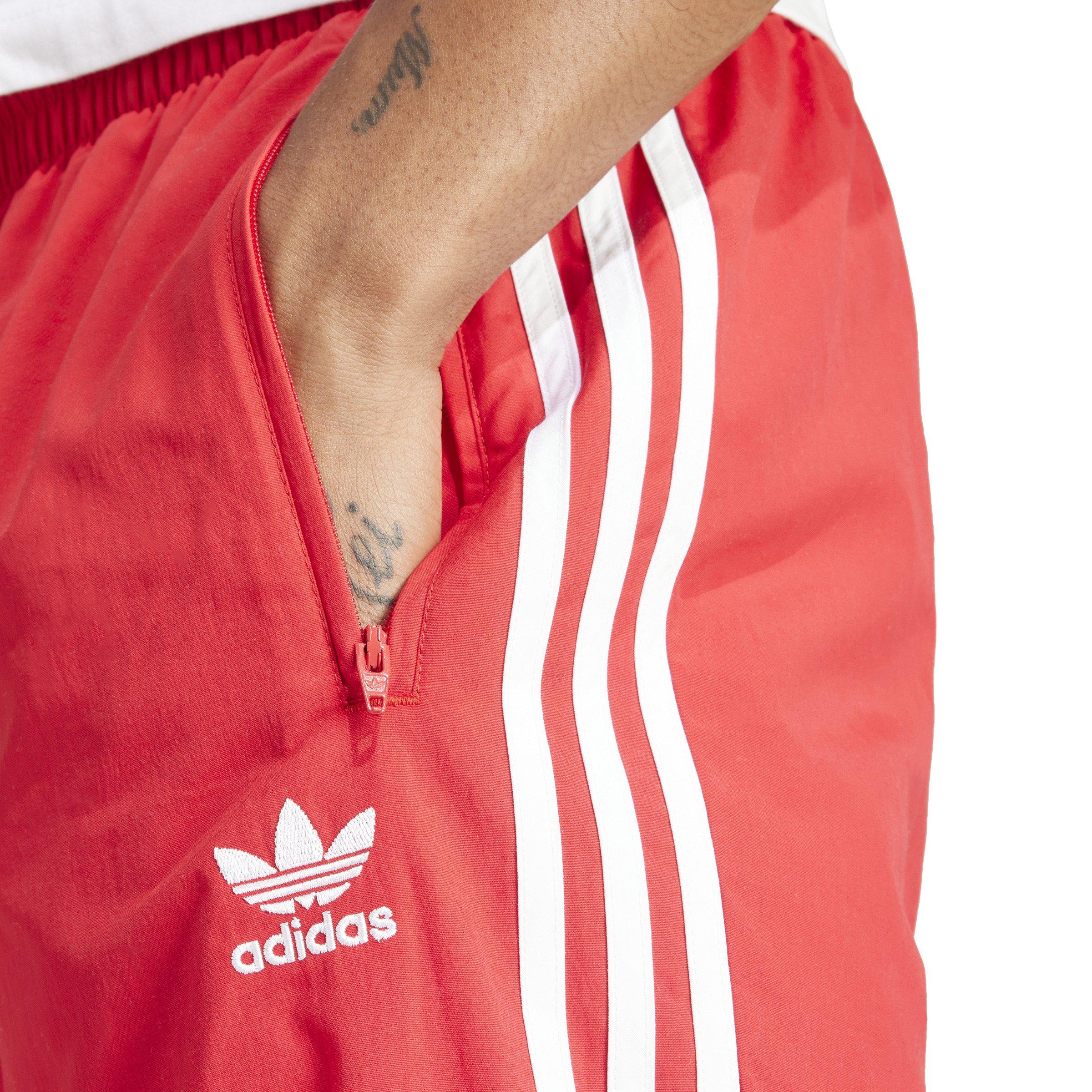 adidas Originals Men's Adicolor Woven Firebird Track Tracksuit Bottoms -Red - RED Thumbnail View 3