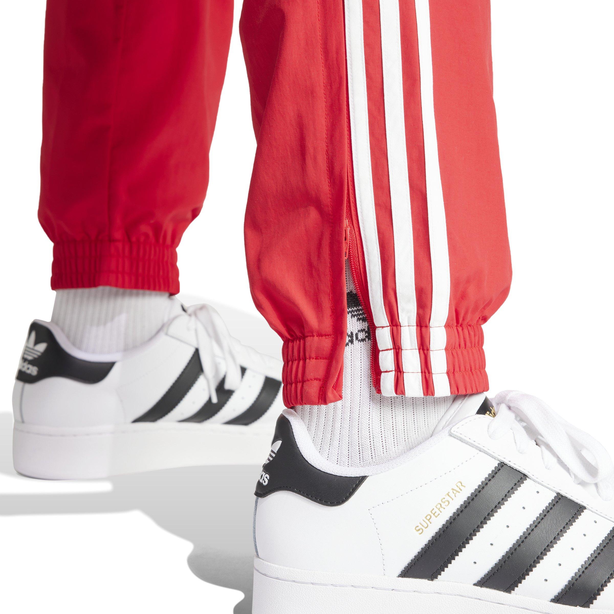 adidas Originals Men's Adicolor Woven Firebird Track Tracksuit Bottoms -Red - RED Thumbnail View 4