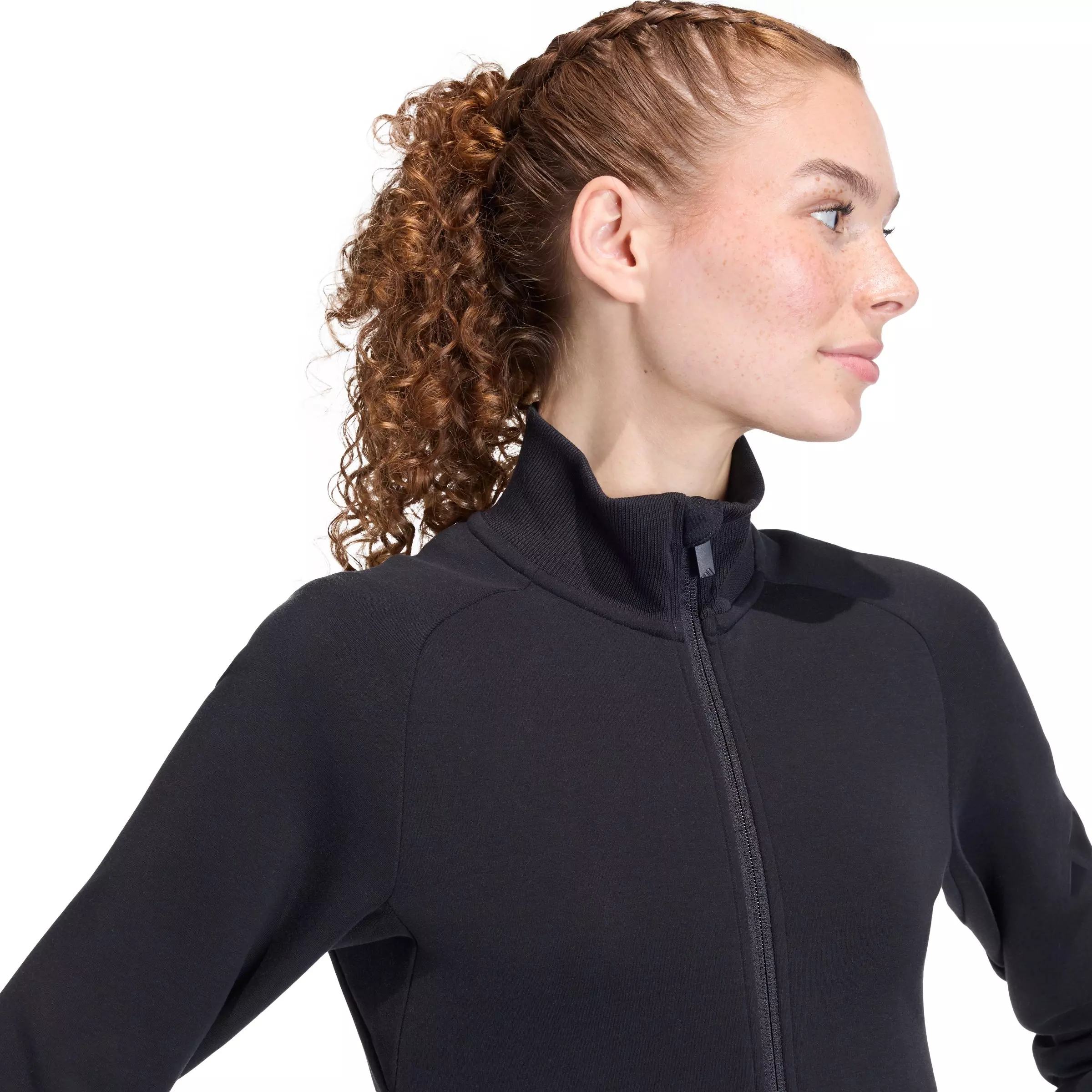 adidas Women's Soft Lux Slim Track Jacket - Black - BLACK