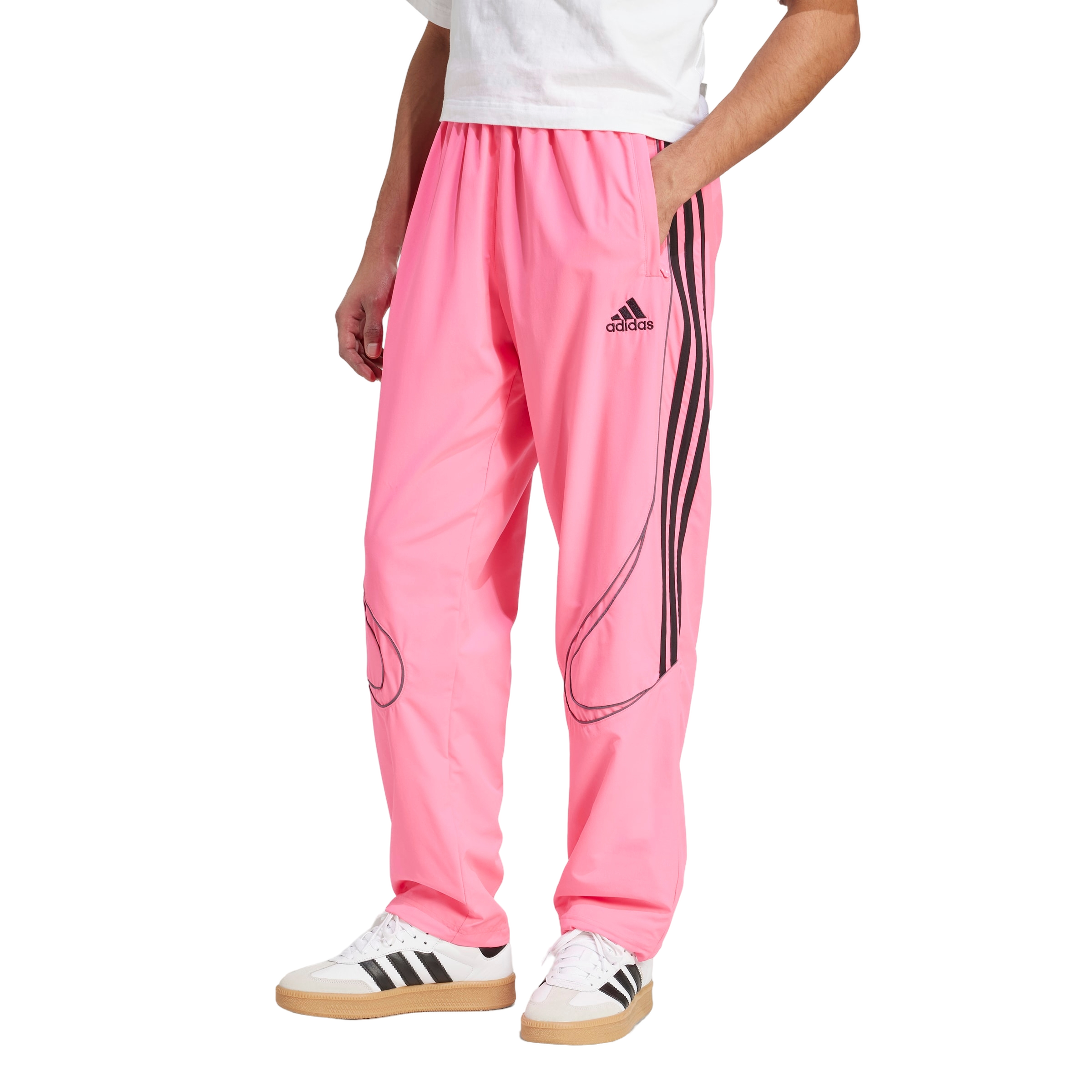 adidas Men's Teamgeist Adicolor Track Tracksuit Bottoms - Pink - PINK Thumbnail View 1