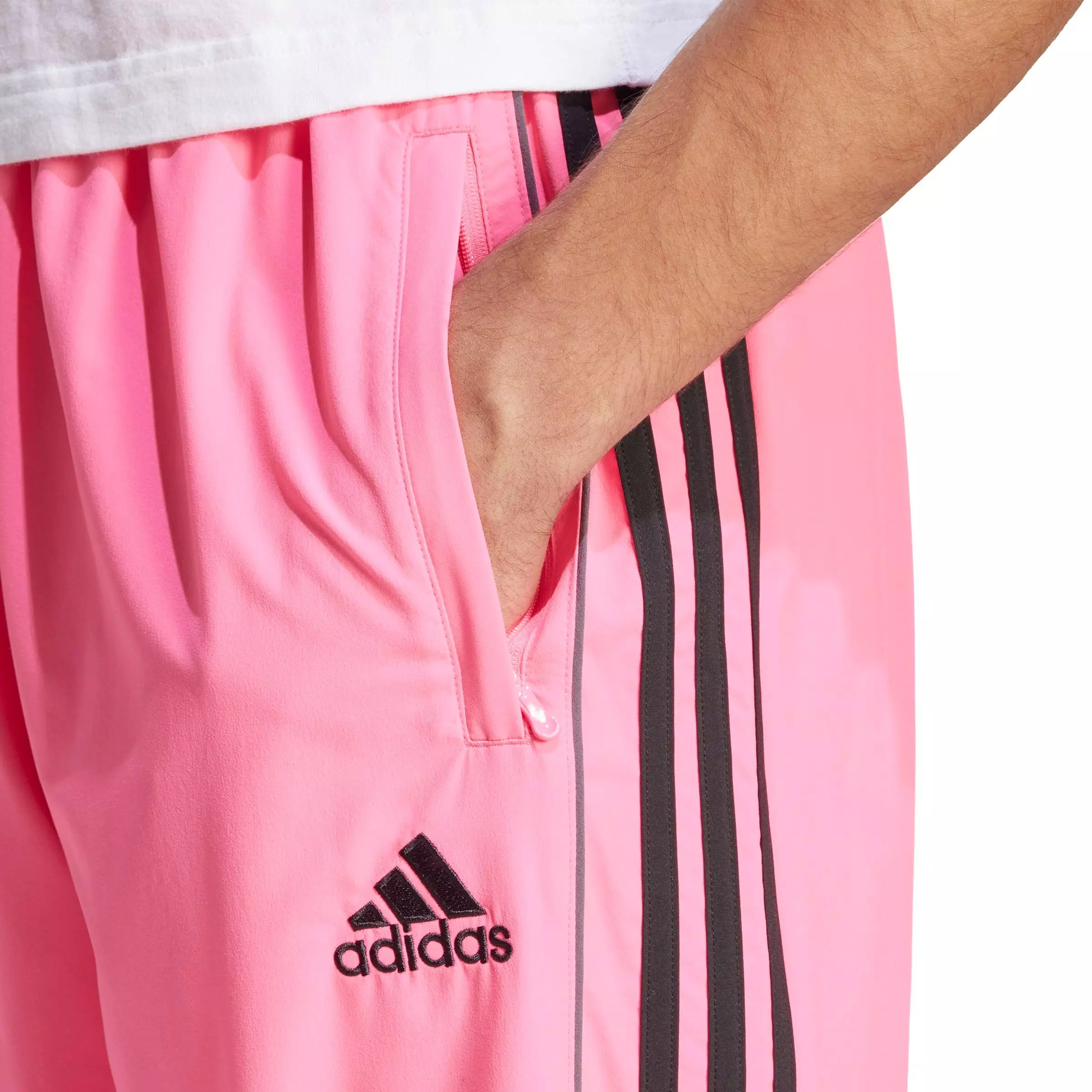 adidas Men's Teamgeist Adicolor Track Tracksuit Bottoms -Pink - PINK
