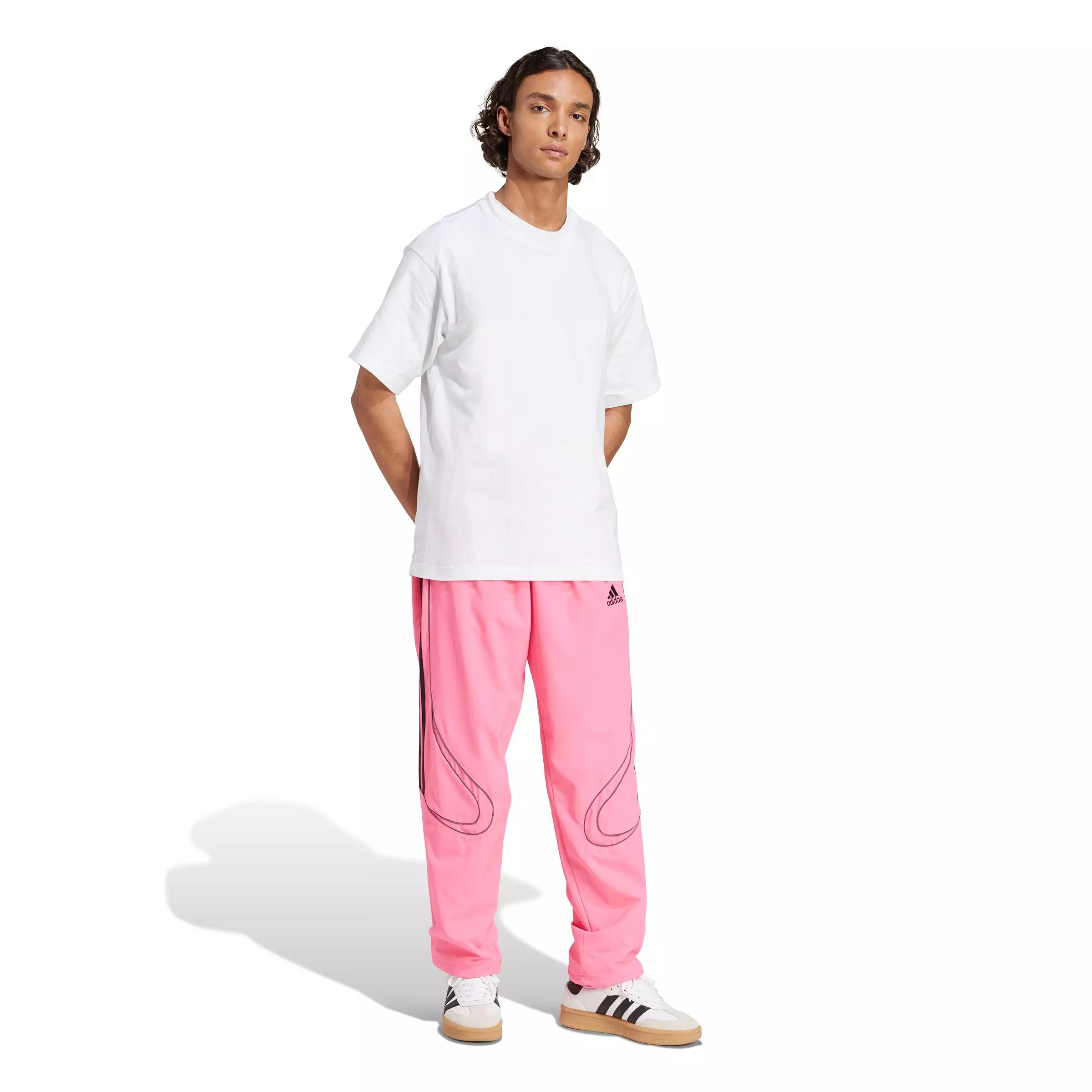 adidas Men's Teamgeist Adicolor Track Tracksuit Bottoms -Pink - PINK