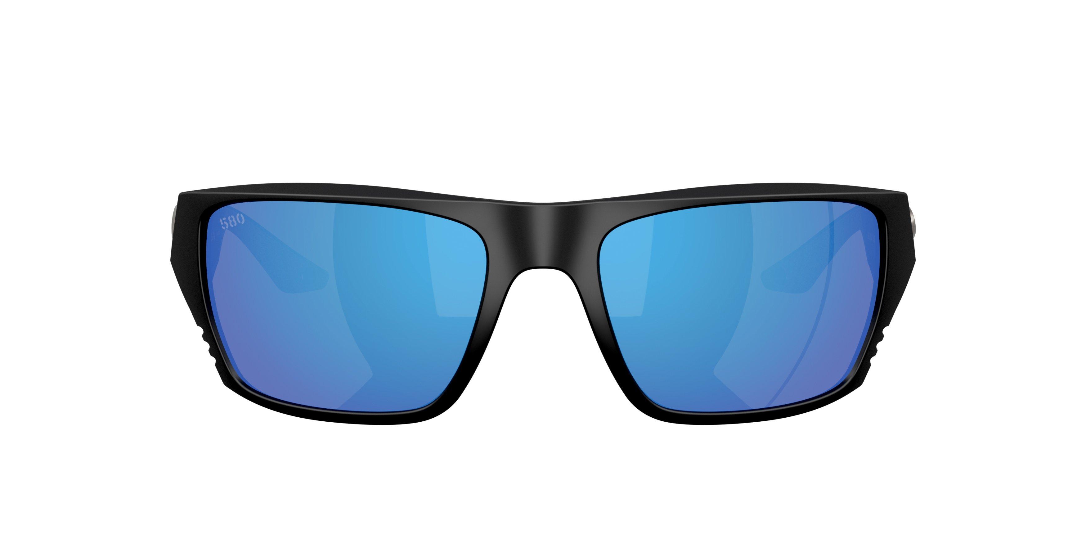 Costa Del Mar Finlet Blue Mirror 580G Polarized Sunglasses - Matte Black - BLACK/BLUE Thumbnail View 2