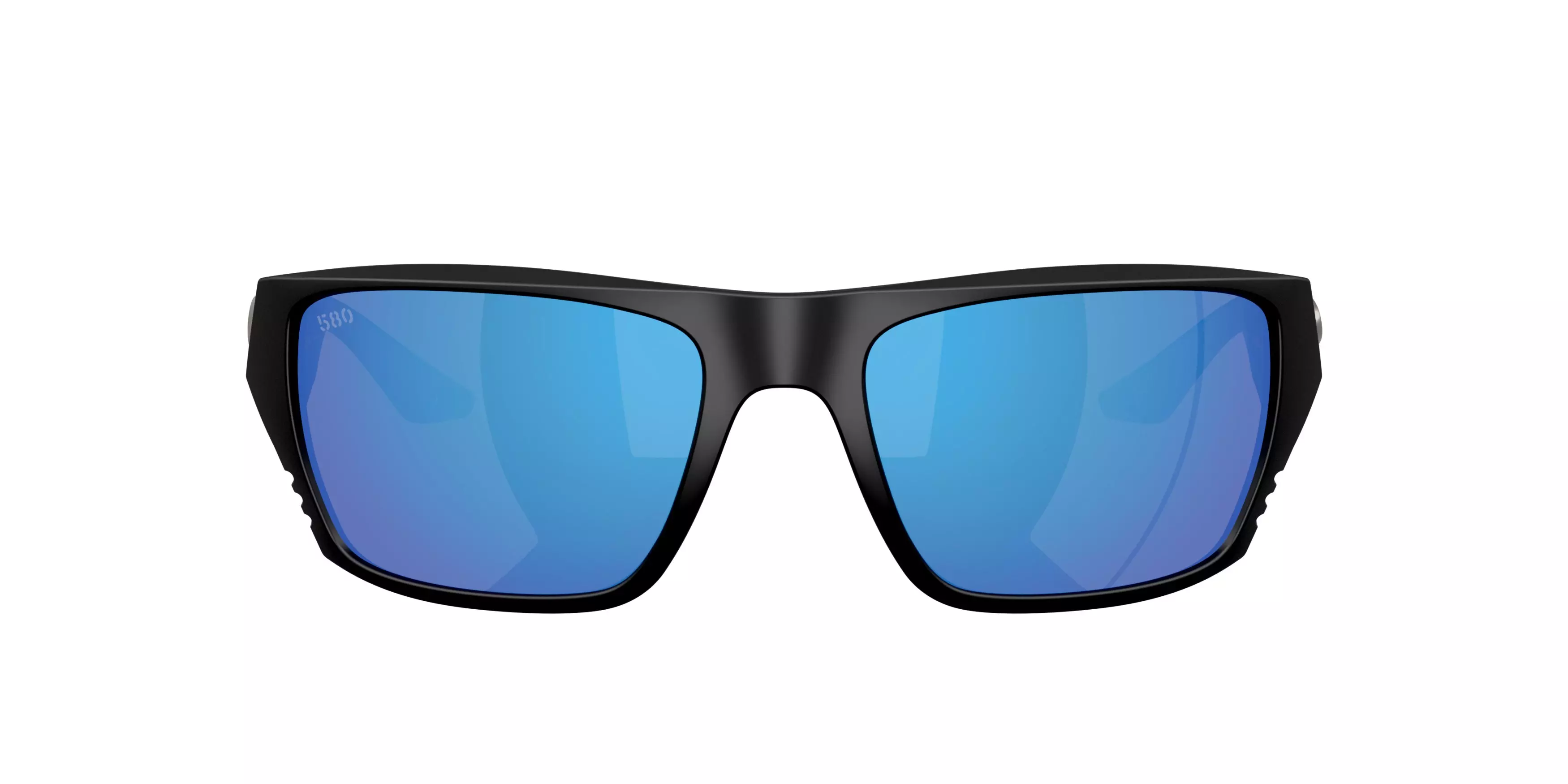 Costa Del Mar Finlet Blue Mirror 580G Polarized Sunglasses - Matte Black - BLACK/BLUE