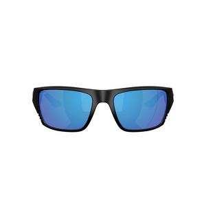 Costa Del Mar Finlet Blue Mirror 580G Polarized Sunglasses - Matte Black
