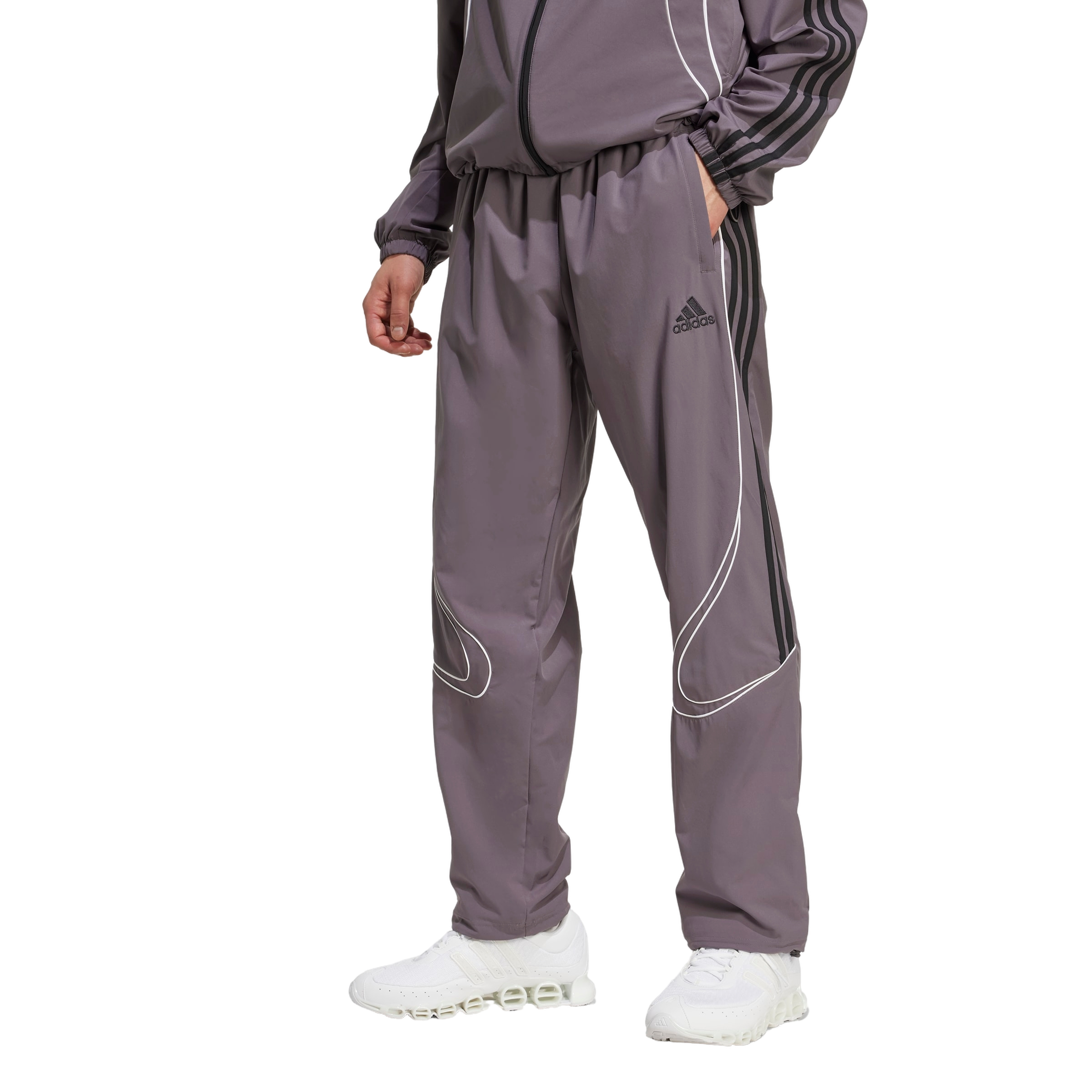 adidas Men's Teamgeist Adicolor Track Tracksuit Bottoms -Grey - GREY Thumbnail View 1