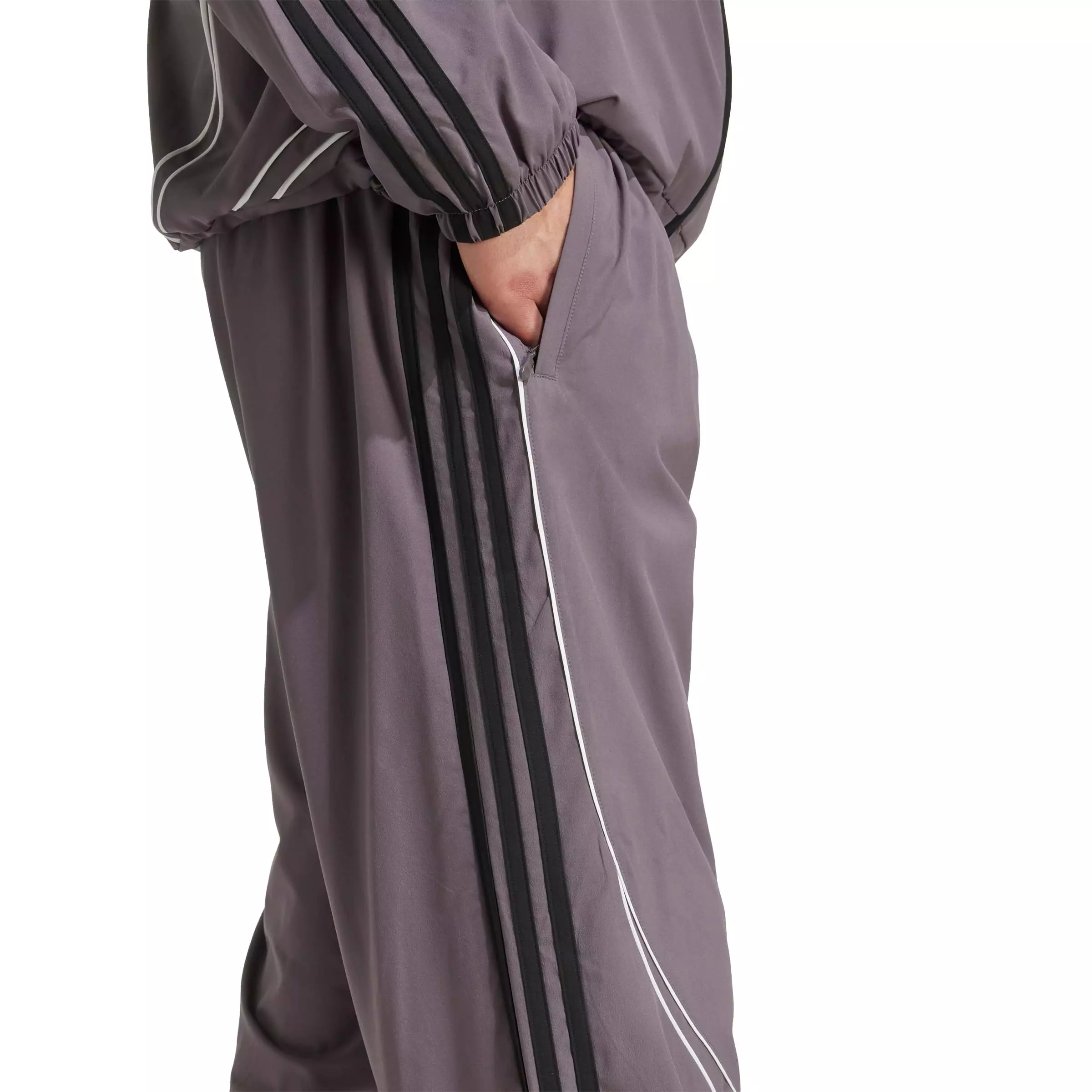 adidas Men's Teamgeist Adicolor Track Tracksuit Bottoms -Grey - GREY