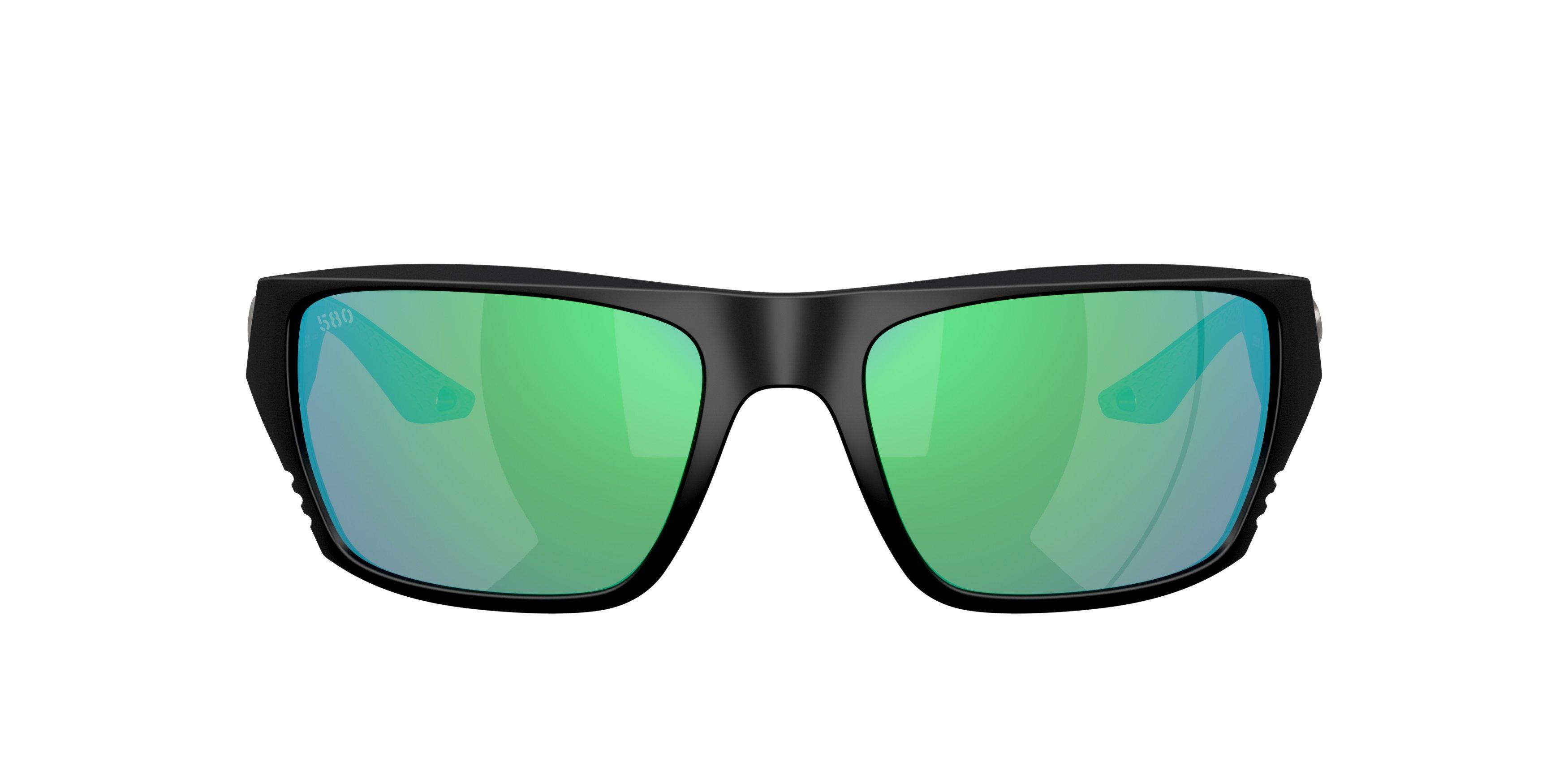 Costa Del Mar Finlet Green Mirror 580G Polarized Sunglasses - Matte Black - BLACK/GREEN Thumbnail View 2