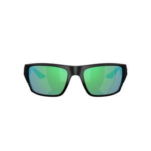 Costa Del Mar Finlet Green Mirror 580G Polarized Sunglasses - Matte Black