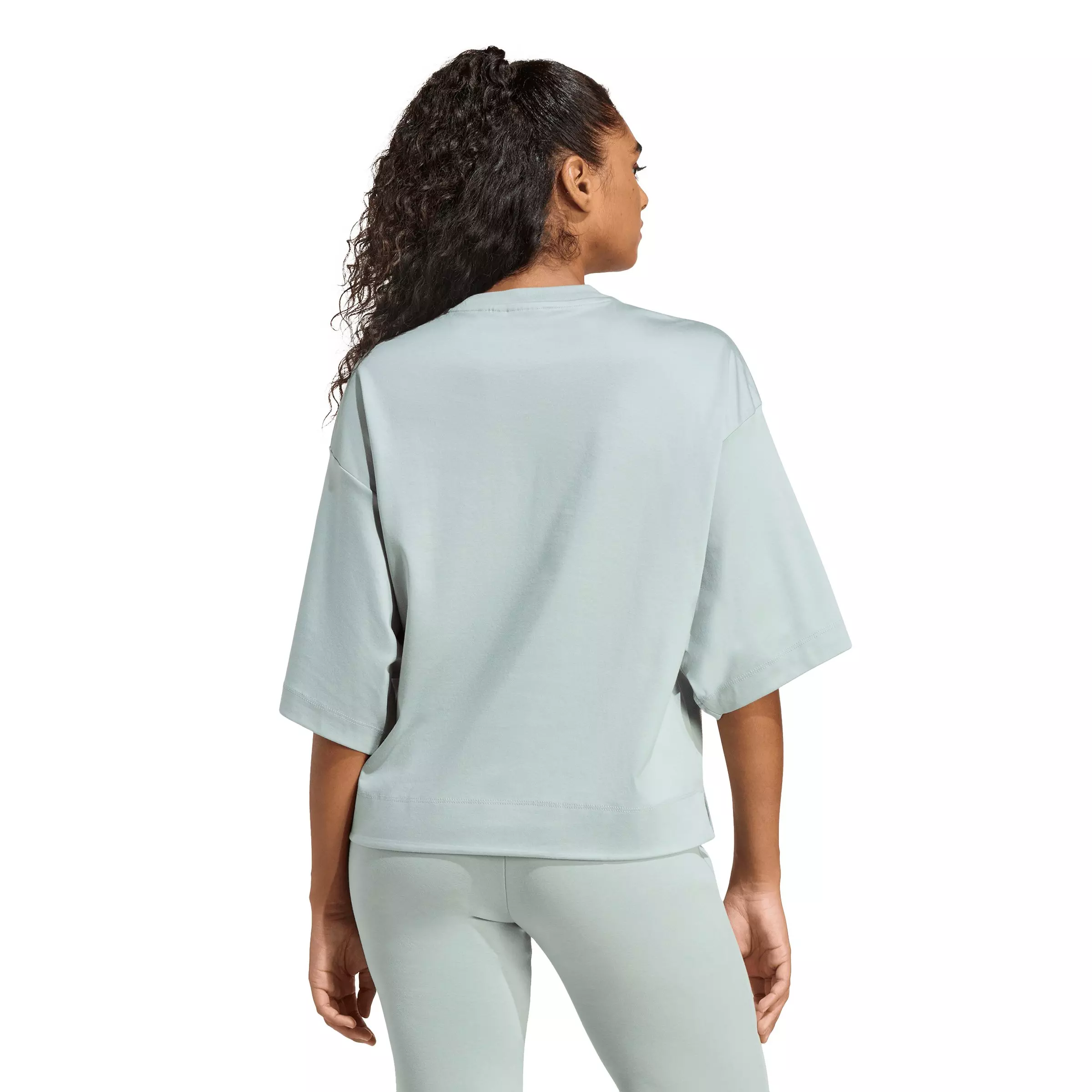 adidas Women's Soft Lux Loose T-Shirt - Sage Green - SAGE GREEN