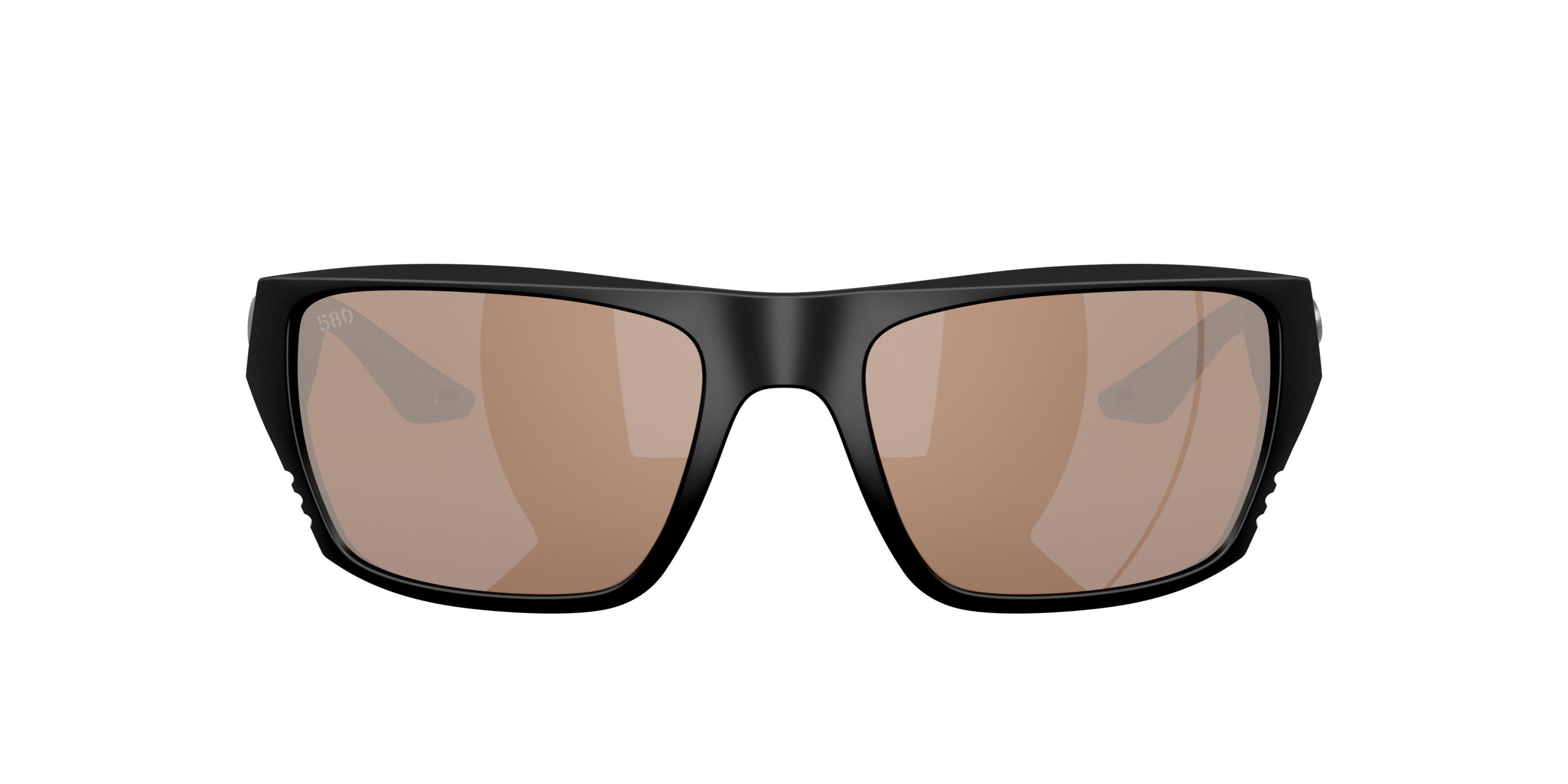 Costa Del Mar Finlet Copper Silver Mirror 580G Polarized Sunglasses - Matte Black - BLACK/COPPER Thumbnail View 2