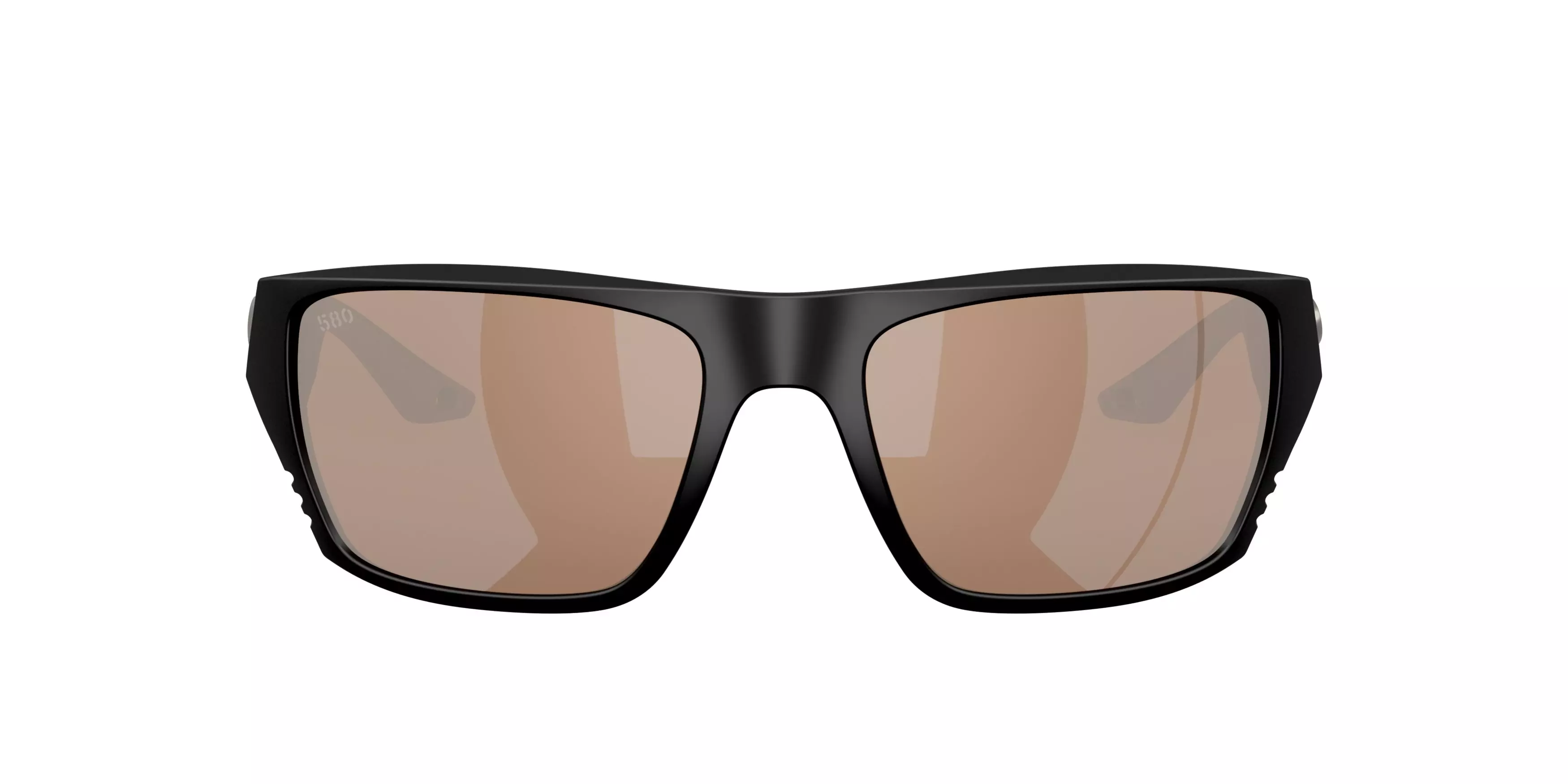Costa Del Mar Finlet Copper Silver Mirror 580G Polarized Sunglasses - Matte Black - BLACK/COPPER