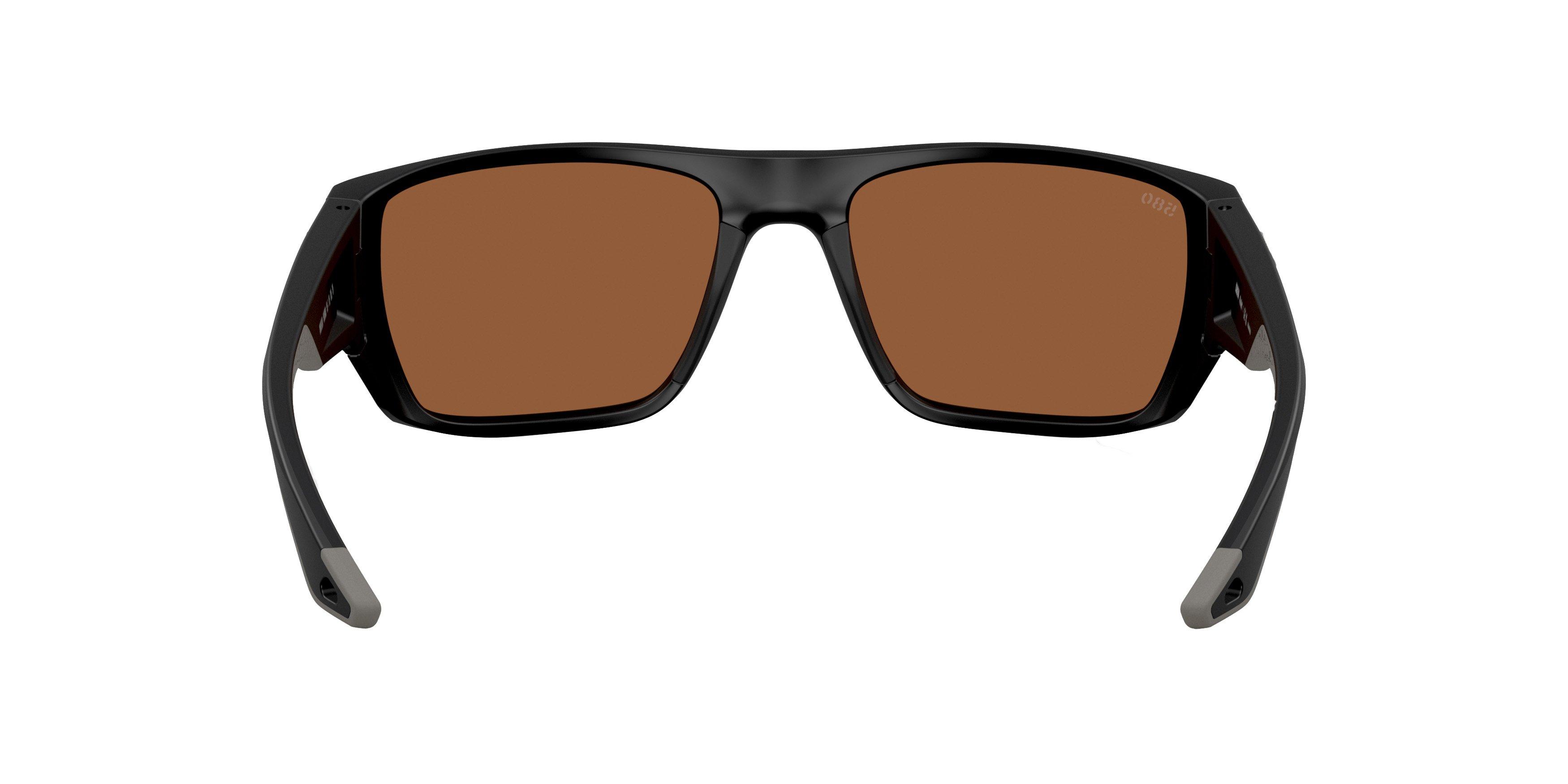 Costa Del Mar Finlet Copper Silver Mirror 580G Polarized Sunglasses - Matte Black - BLACK/COPPER Thumbnail View 3
