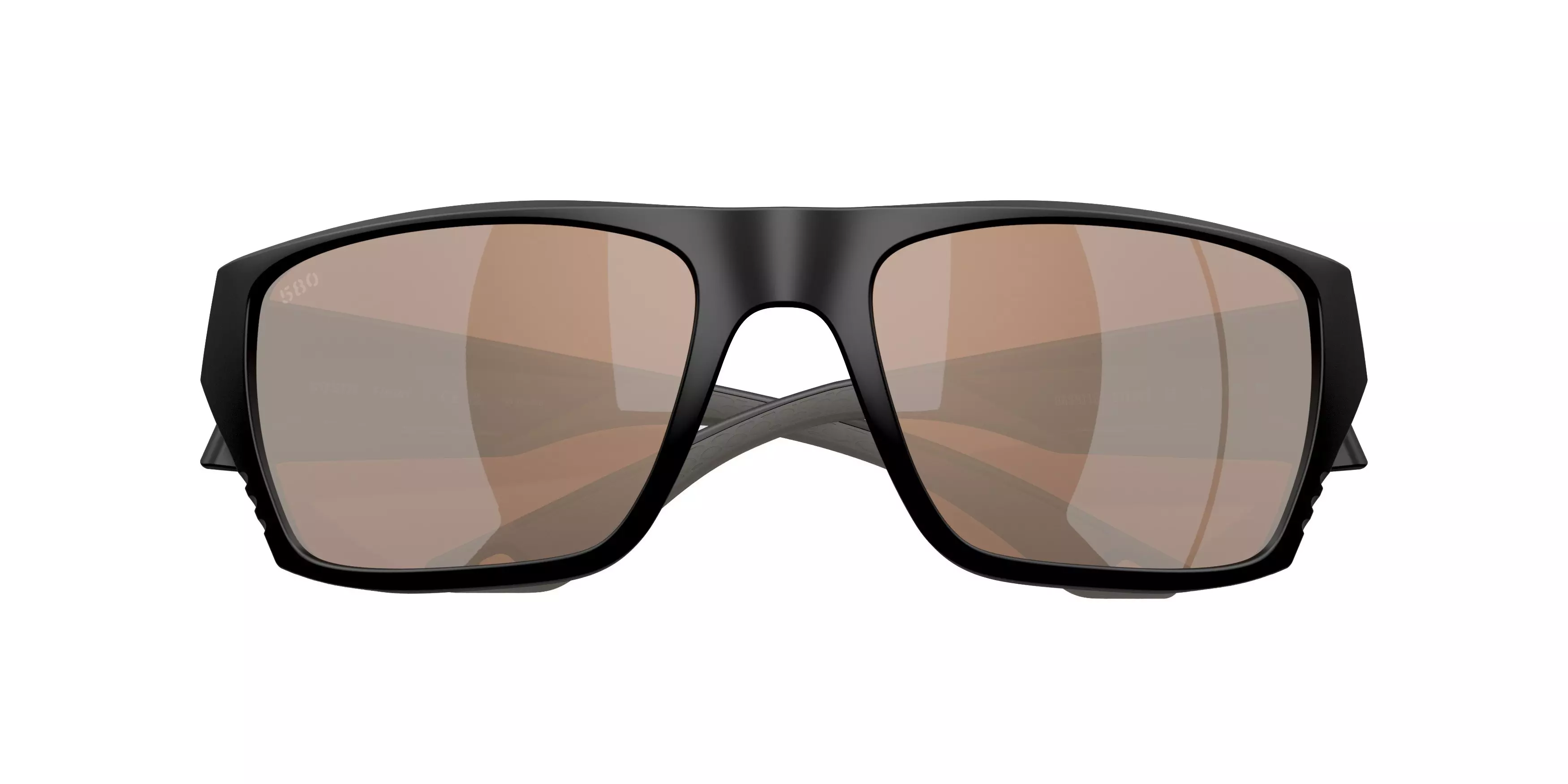 Costa Del Mar Finlet Copper Silver Mirror 580G Polarized Sunglasses - Matte Black - BLACK/COPPER