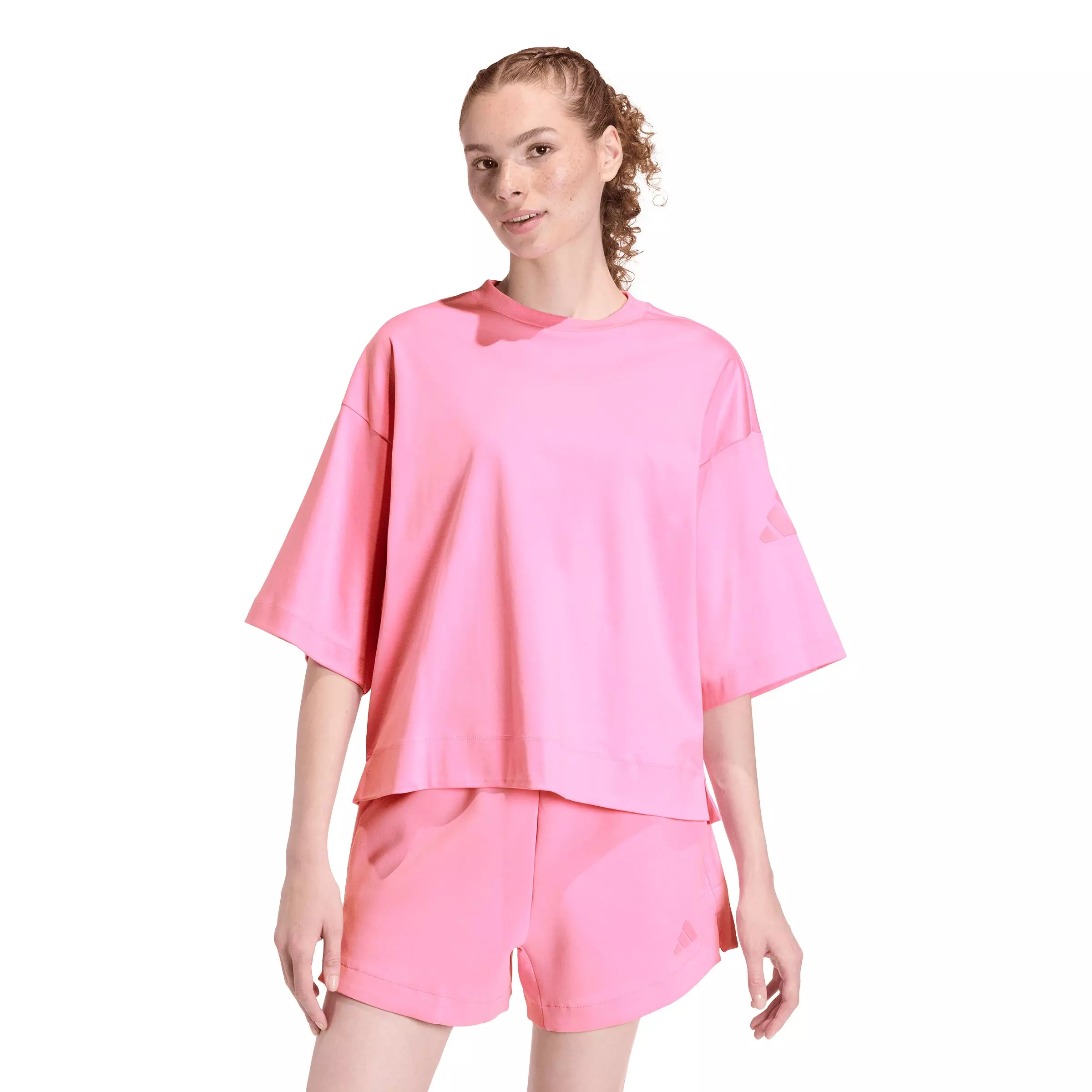 adidas Women's Soft Lux Loose T-Shirt - Pink - PINK