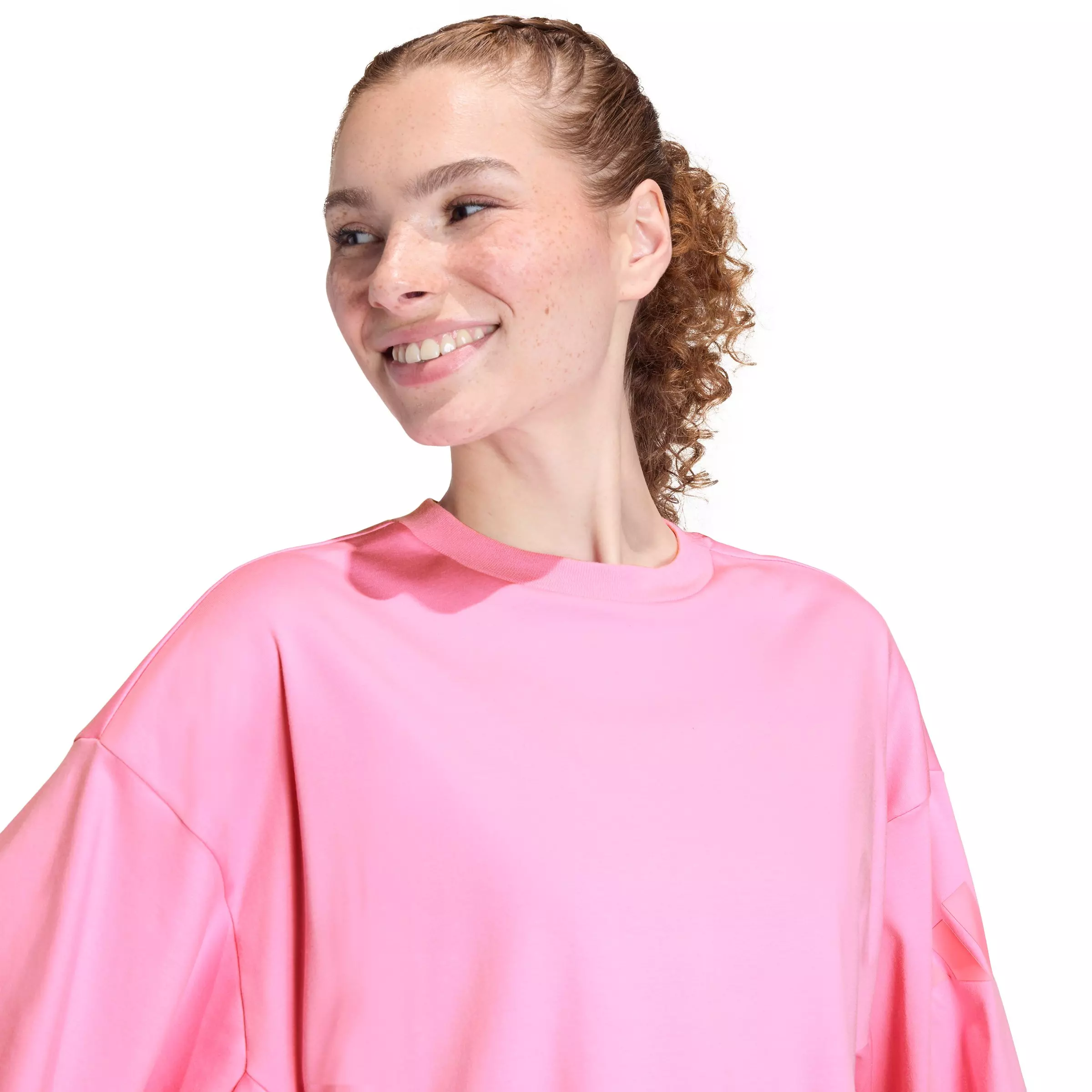 adidas Women's Soft Lux Loose T-Shirt - Pink - PINK