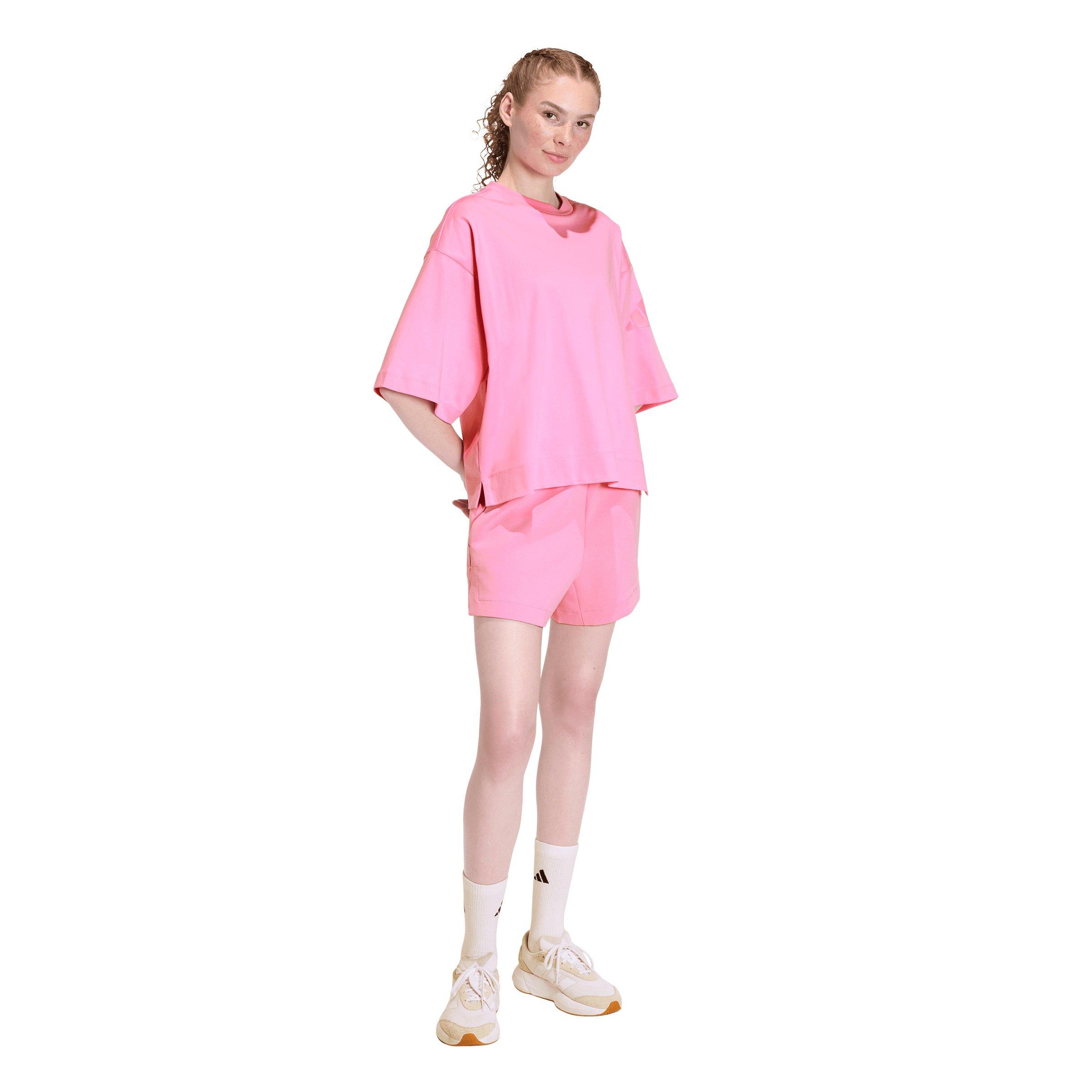 adidas Women's Soft Lux Loose T-Shirt - Pink - PINK Thumbnail View 5