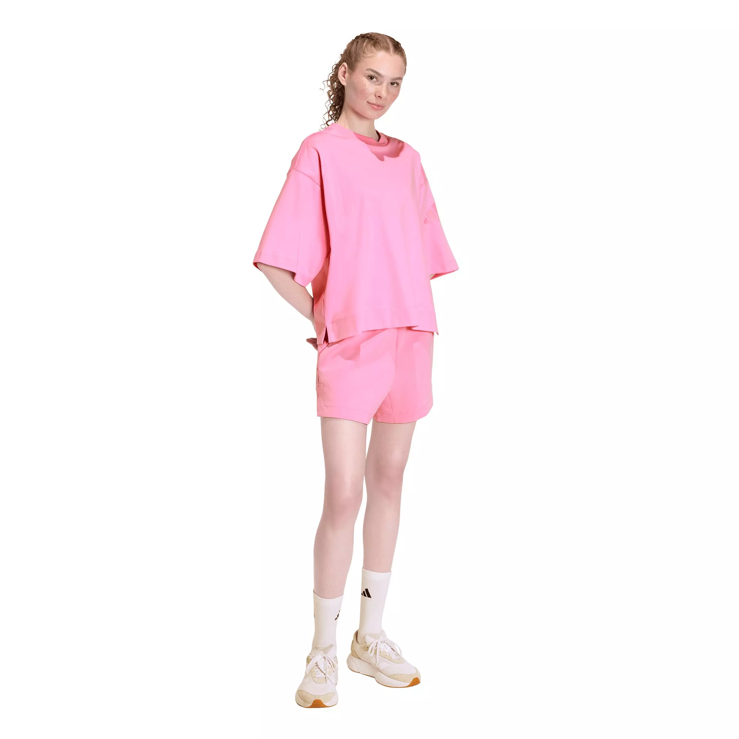 adidas Women's Soft Lux Loose T-Shirt - Pink - PINK