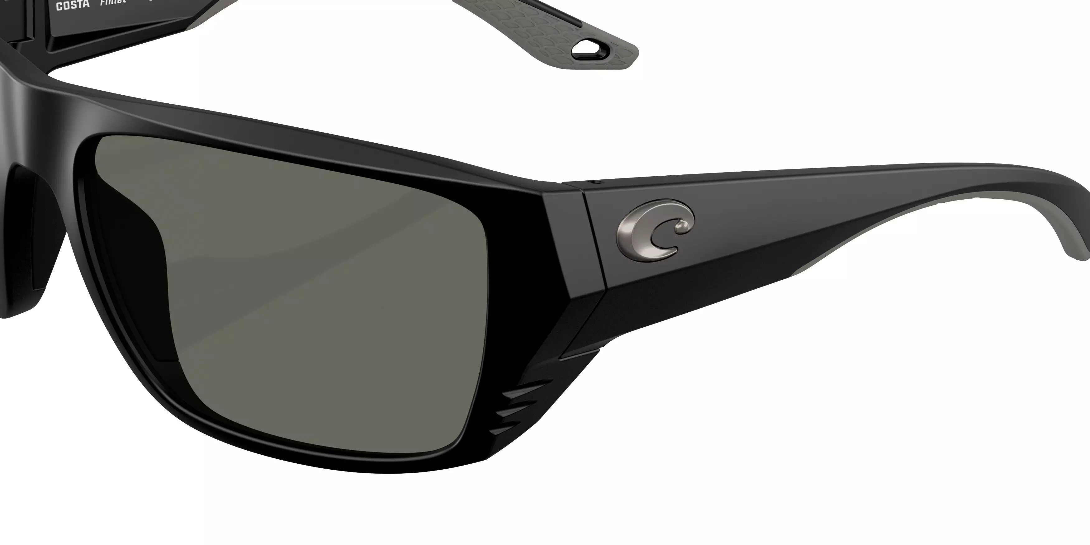 Costa Del Mar Finlet Gray 580G Polarized Sunglasses - Matte Black - BLACK/GREY