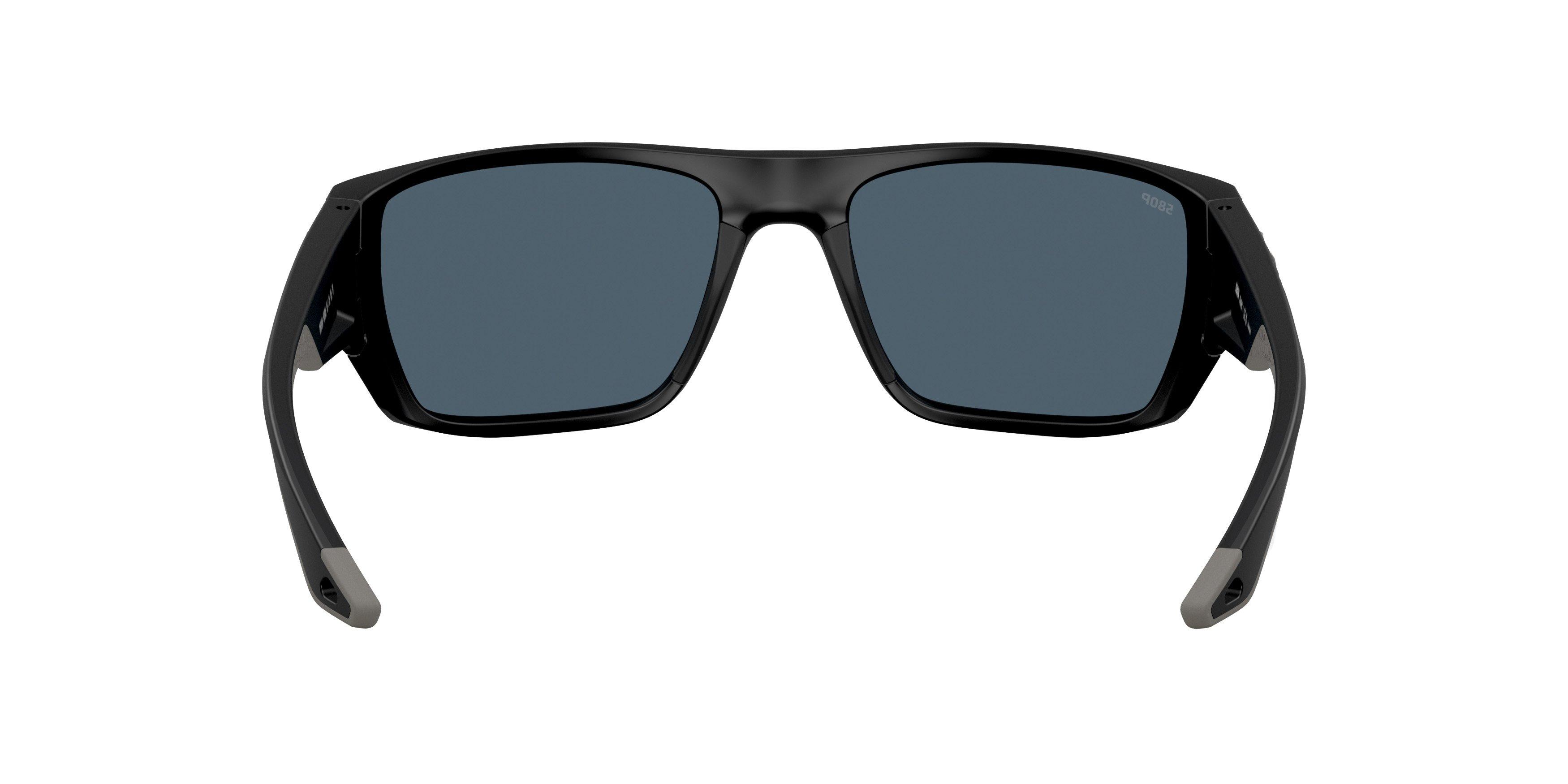 Costa Del Mar Finlet Grey 580P Polarized Sunglasses - Matte Black - BLACK/GREY Thumbnail View 3