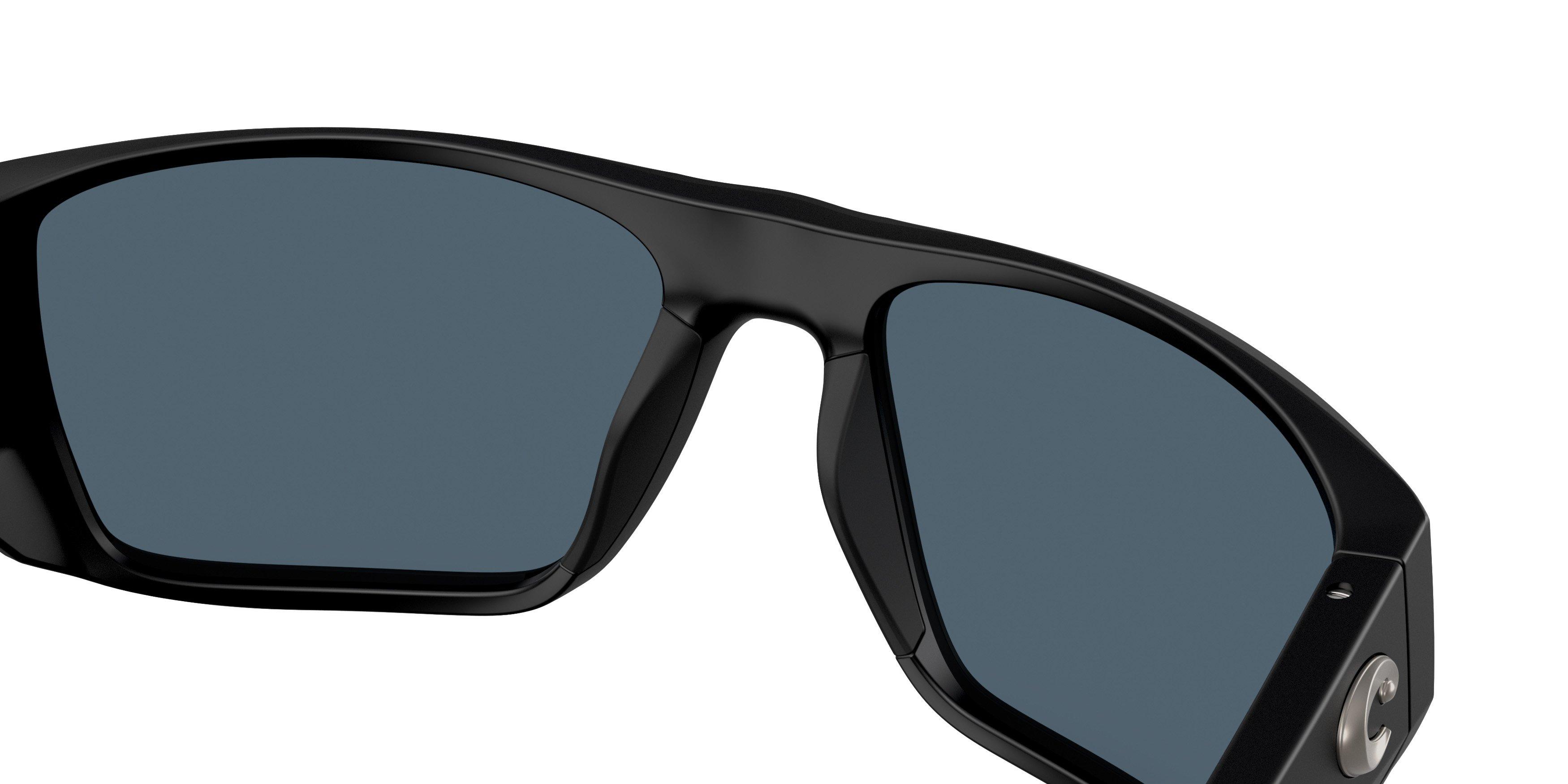Costa Del Mar Finlet Grey 580P Polarized Sunglasses - Matte Black - BLACK/GREY Thumbnail View 6