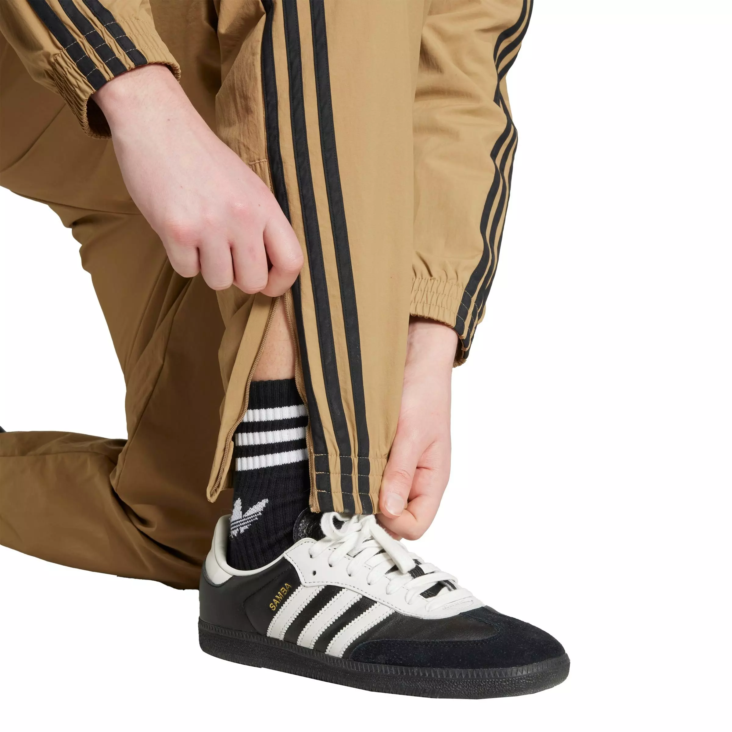 adidas Originals Men's Adicolor Woven Firebird Track Tracksuit Bottoms - Beige - BEIGE