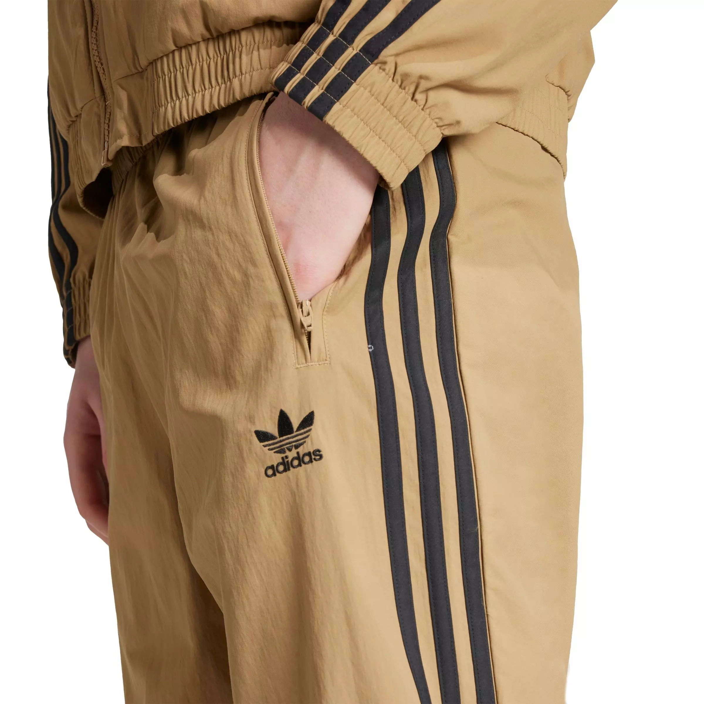 adidas Originals Men's Adicolor Woven Firebird Track Tracksuit Bottoms - Beige - BEIGE