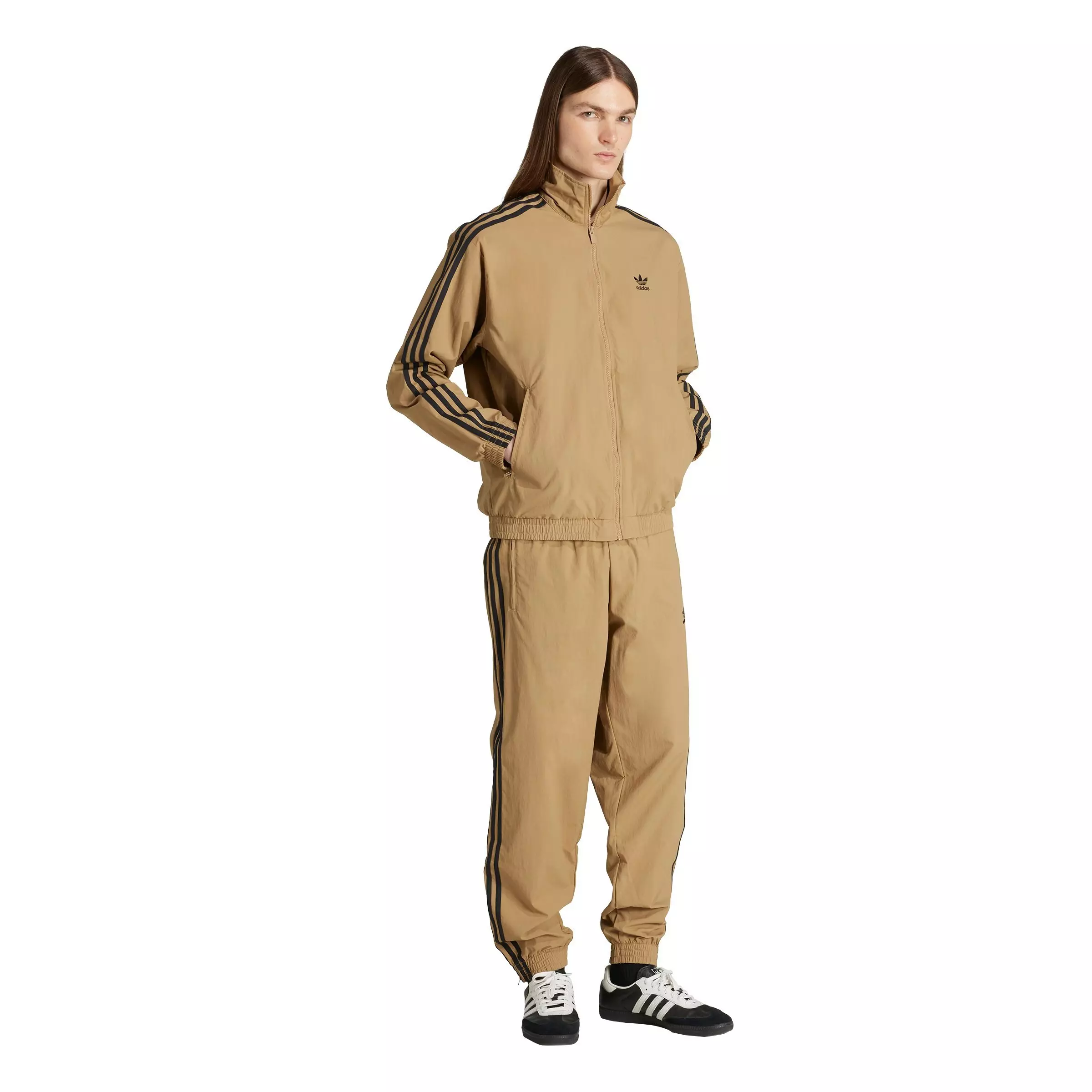 adidas Originals Men's Adicolor Woven Firebird Track Tracksuit Bottoms - Beige - BEIGE