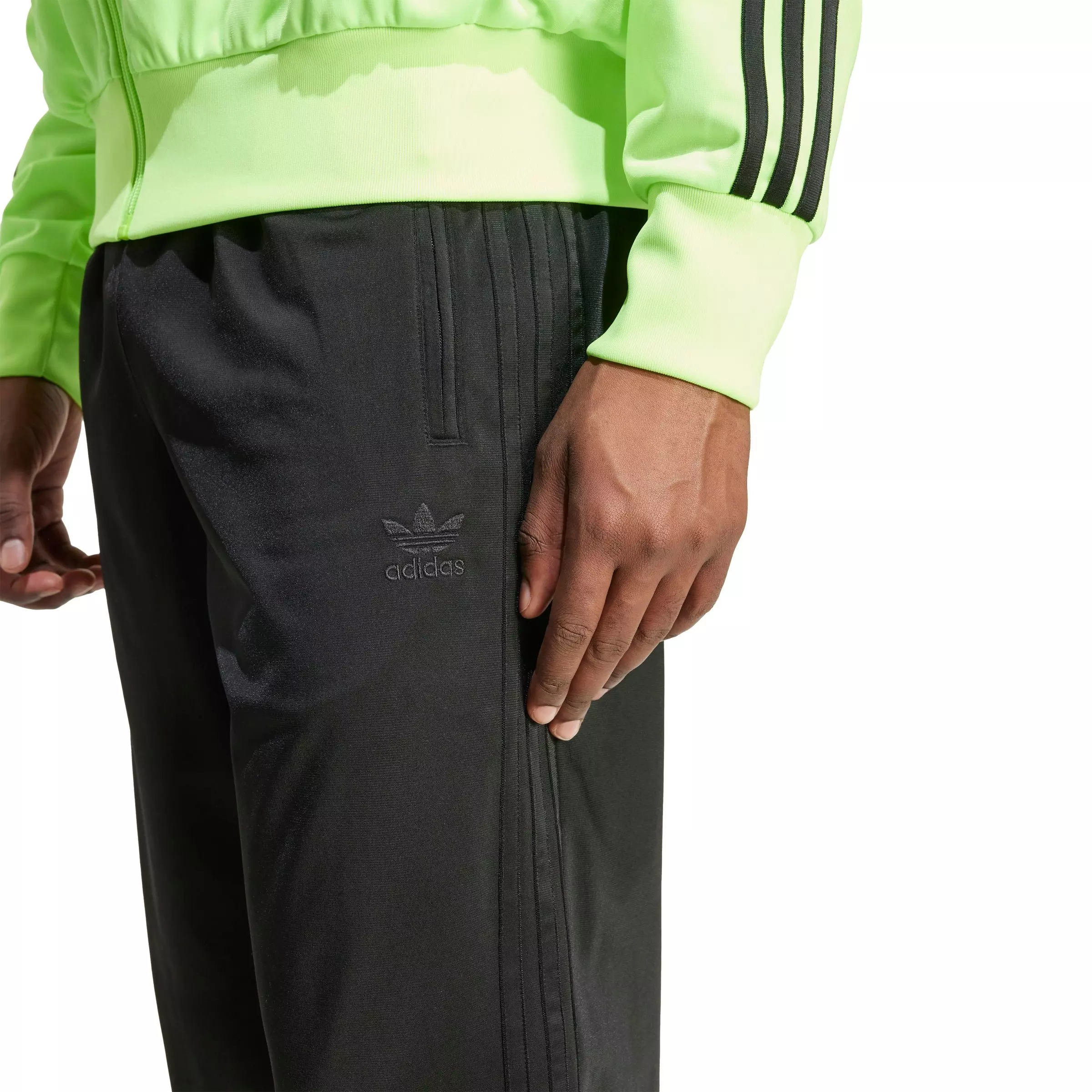 adidas Originals Men's Adicolor Classics Firebird Track Tracksuit Bottoms -Black - BLACK