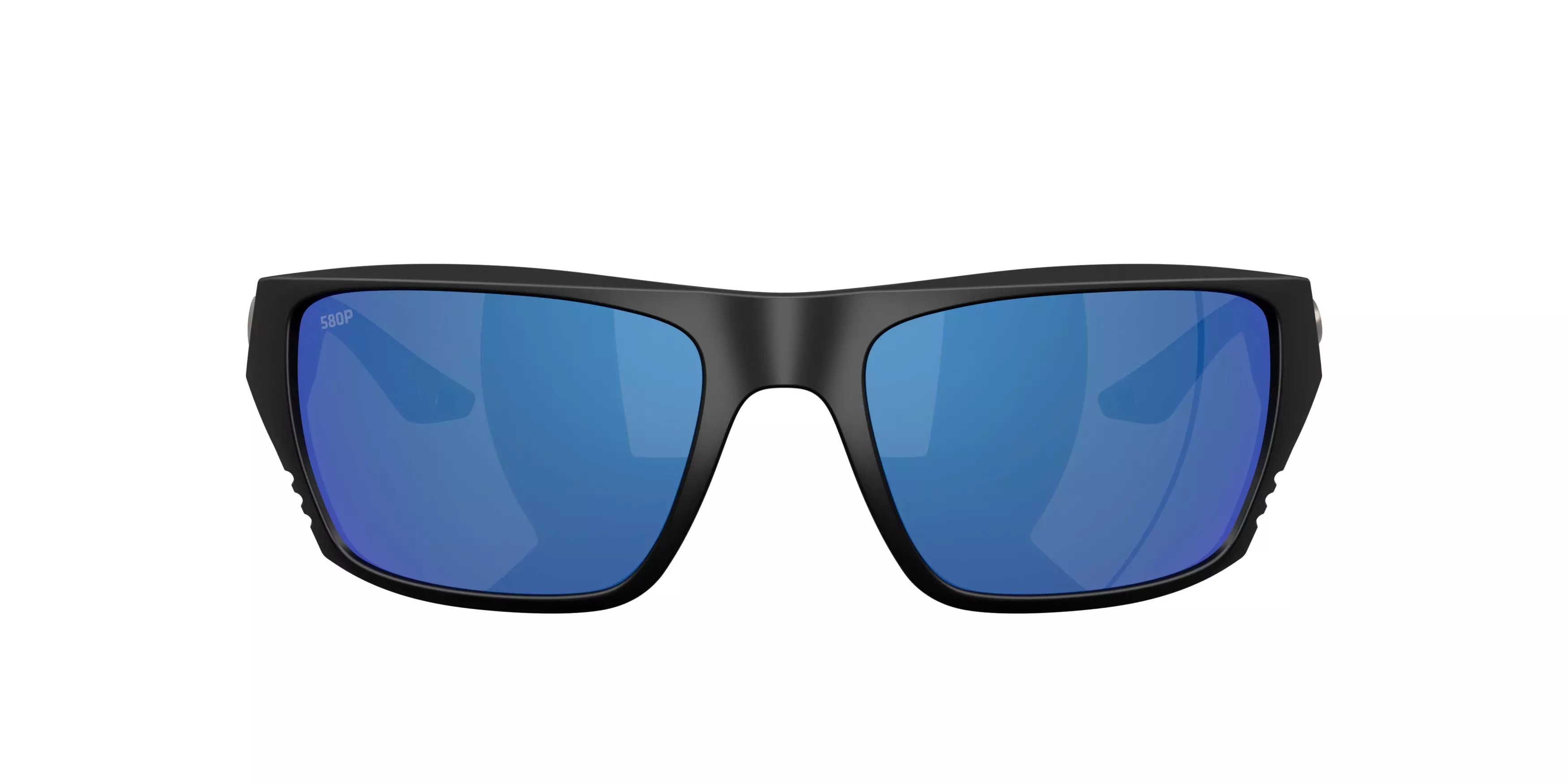 Costa Del Mar Finlet Blue Mirror 580P Polarized Sunglasses - Matte Black - BLACK/BLUE
