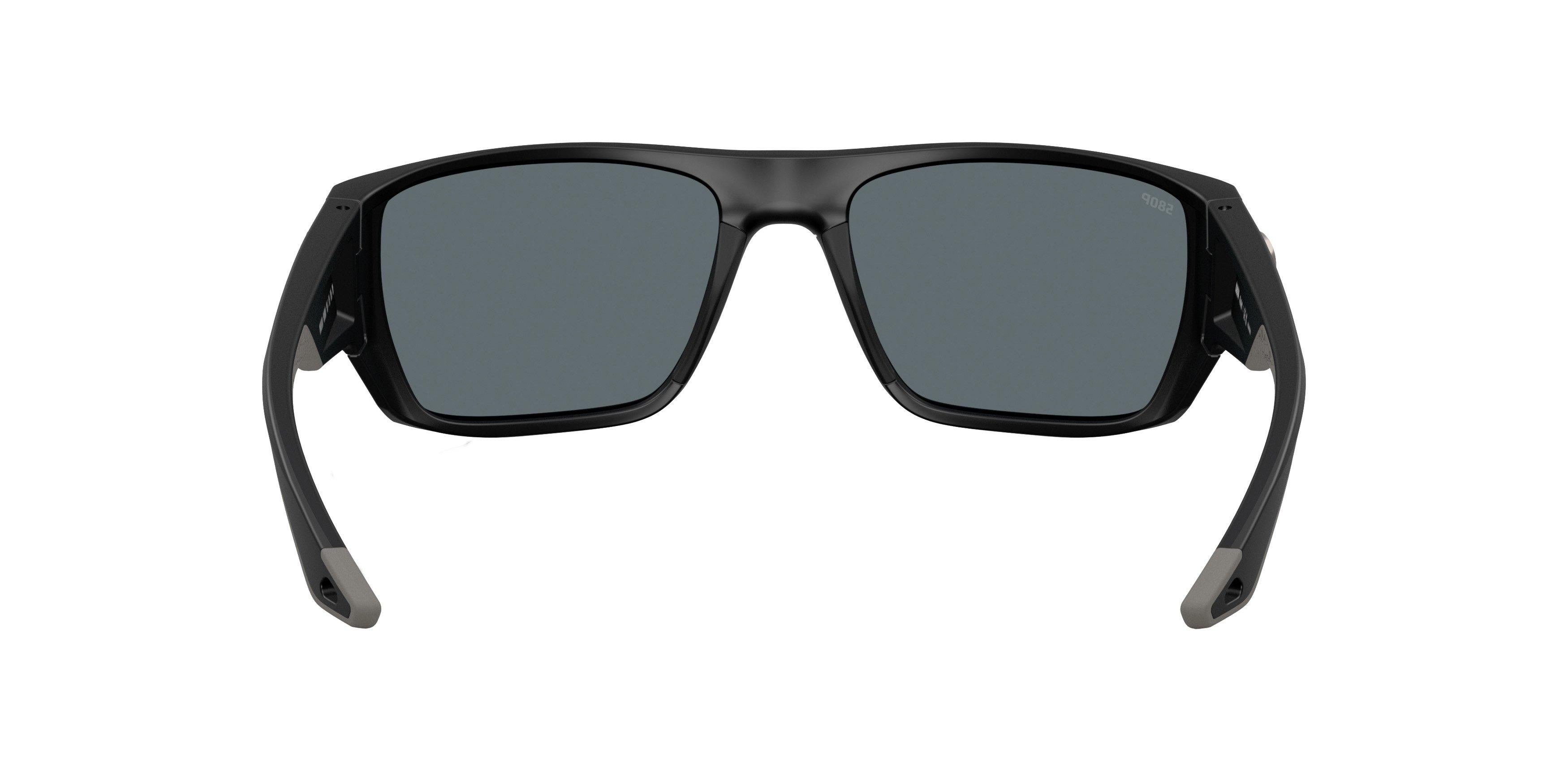 Costa Del Mar Finlet Blue Mirror 580P Polarized Sunglasses - Matte Black - BLACK/BLUE Thumbnail View 3