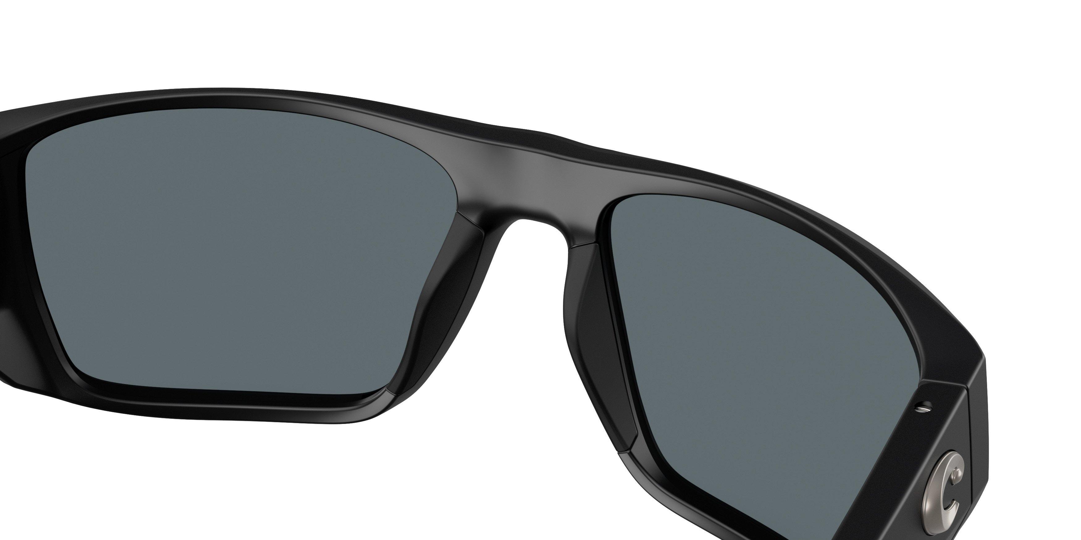 Costa Del Mar Finlet Blue Mirror 580P Polarized Sunglasses - Matte Black - BLACK/BLUE Thumbnail View 6
