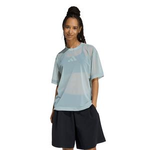 adidas Women's Soft Lux Mesh T-Shirt - Sage Green
