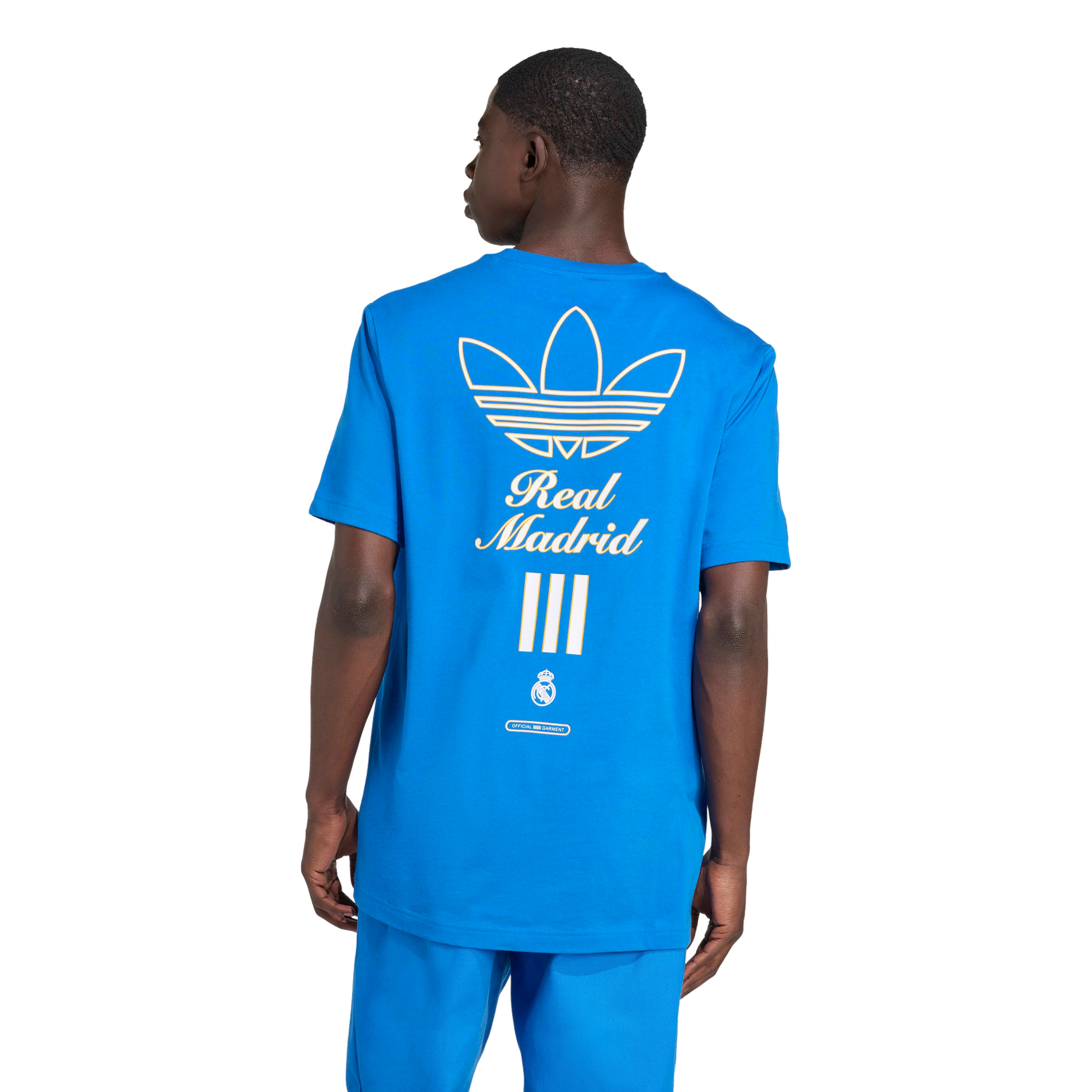 adidas Originals Men's Real Madrid Terrace Icons Graphic T-Shirt -Blue - BLUE Thumbnail View 2