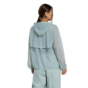 adidas Women's Soft Lux Mesh Full-Zip Hooded Jacket - Sage Green