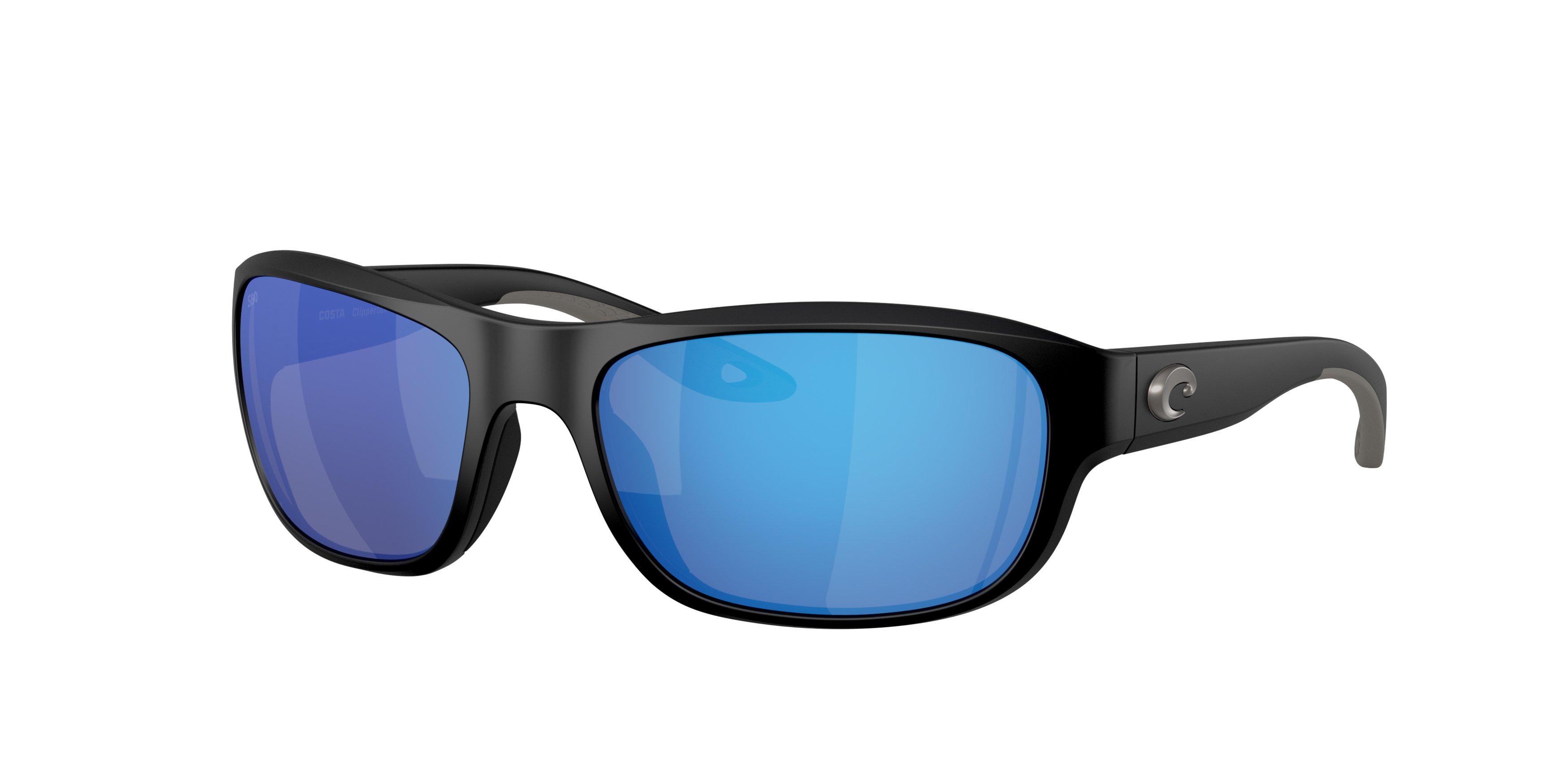 Costa Del Mar Clipperton Blue Mirror 580G Polarized Sunglasses - Matte Black - BLACK/BLUE Thumbnail View 1